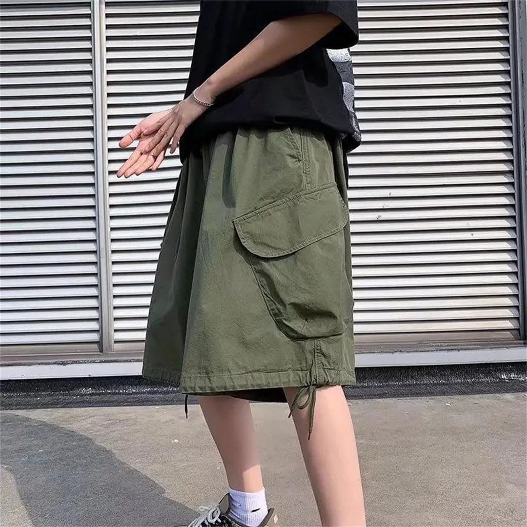 Men Summer Thin Loose Wide Leg Over Knee Shorts