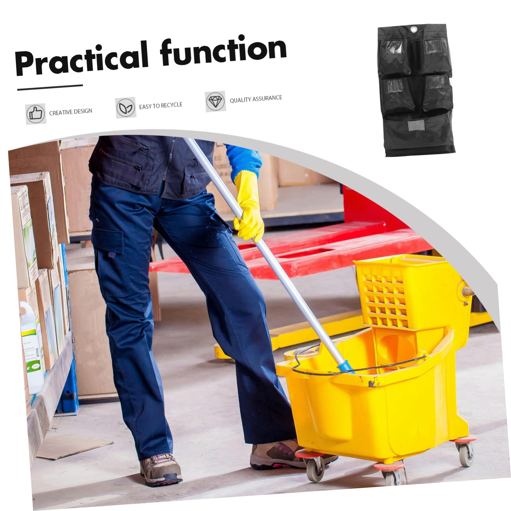Bolsa de Reemplazo para Carrito de Limpieza de Alta Capacidad con para de Limpieza Industrial Material de Oxford Rápido y Diseño Elegante