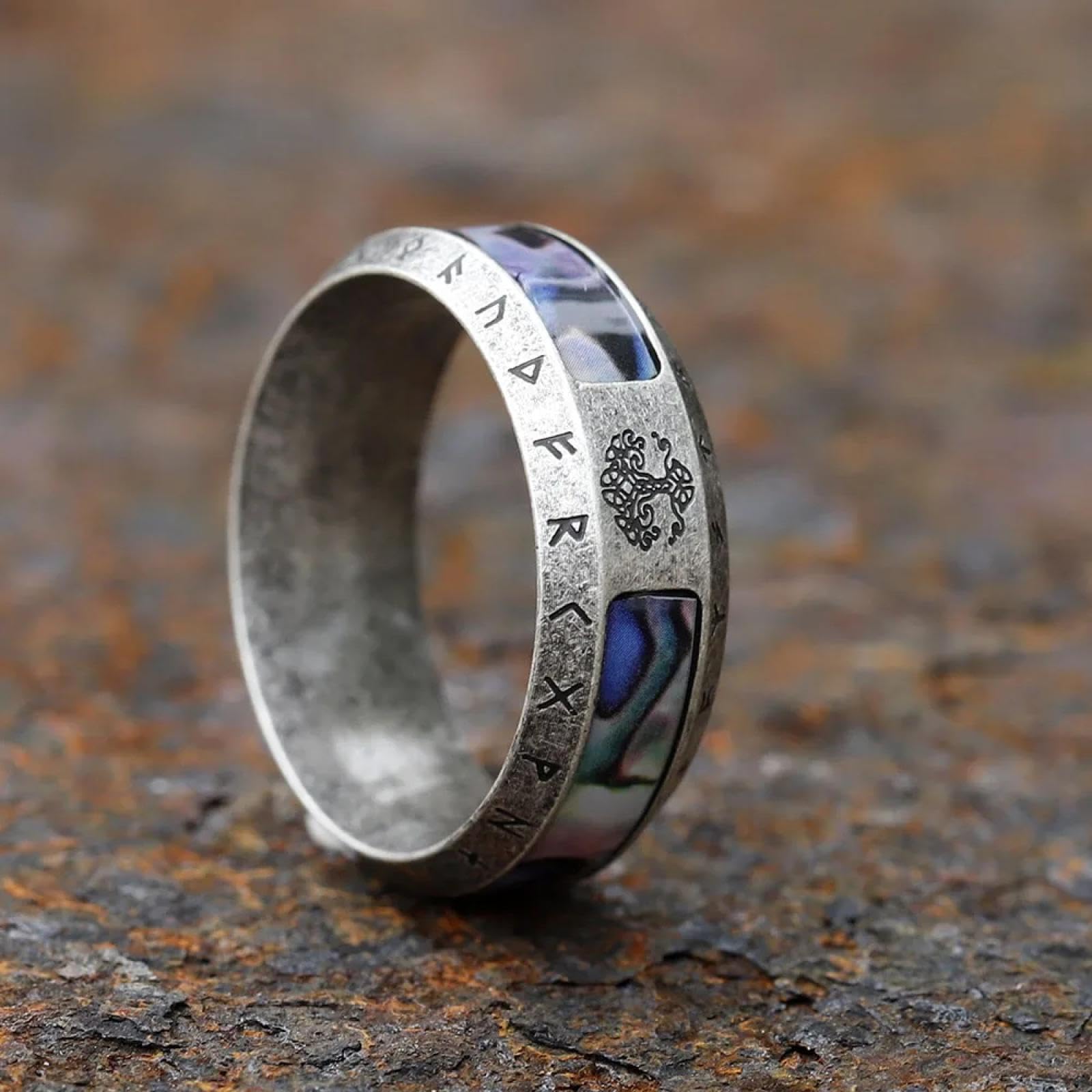 Ring Ringe Damen Bijouterie Herren Mode Nordic Viking Ringe Für Männer Vintage Keltischen Knoten Ring Punk Biker Amulett Schmuck