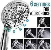 Vista 5 de SR SUN RISE Grifo de ducha – Sistema de cabezal de ducha multifuncional de alta presión de 16 pulgadas con accesorios de cabezal de ducha de mano