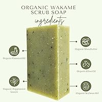 Vista 3 de Michelle's Creatives Wakame Seaweed Soap Bar - Natural Soap Bar for Men and Women - Handmade Soap made with Organic Soap Base and Organic Shea