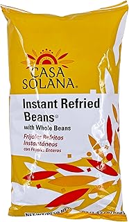 Casa Solana Instant Refried Beans | Dehydrated Vegetarian Whole Bean | Kosher | 30 oz.