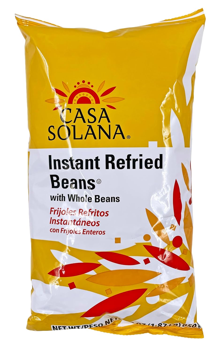Casa Solana Instant Refried Beans | Dehydrated Vegetarian Whole Bean | Kosher | 30 oz.