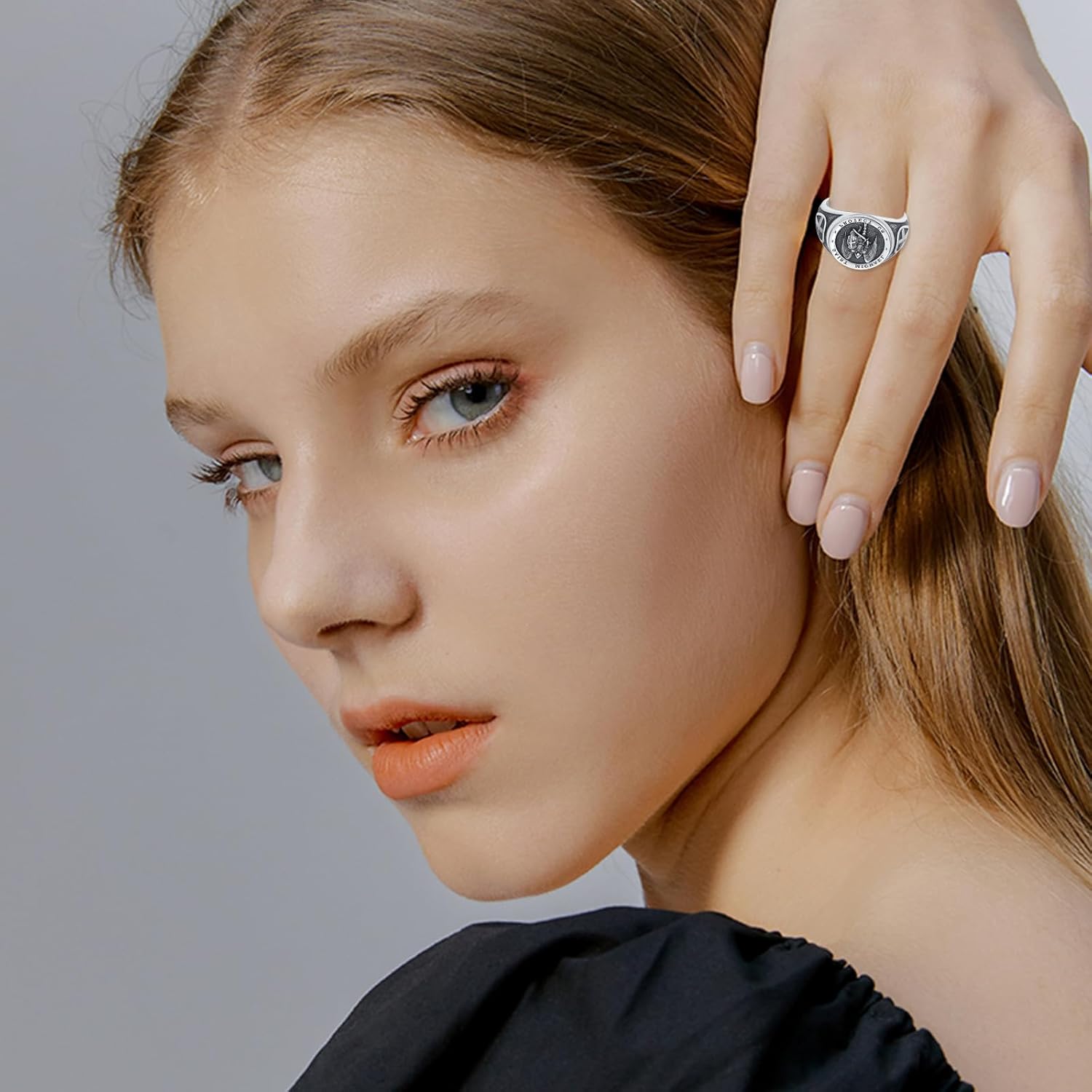 St Michael Ring S925 Sterling Silver Saint Michael Archangel Ring Religious Protector Christmas Jewelry Gifts for Men Women Birthday Anniversary Father's Day#7 8 9 10 11 12 13 14 - Image 6