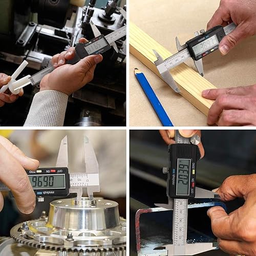 Vista 20 de Calibrador digital herramienta de medición de calibrador electrónico de precisión calibrador vernier digital en pulgadas/milímetros/fracción