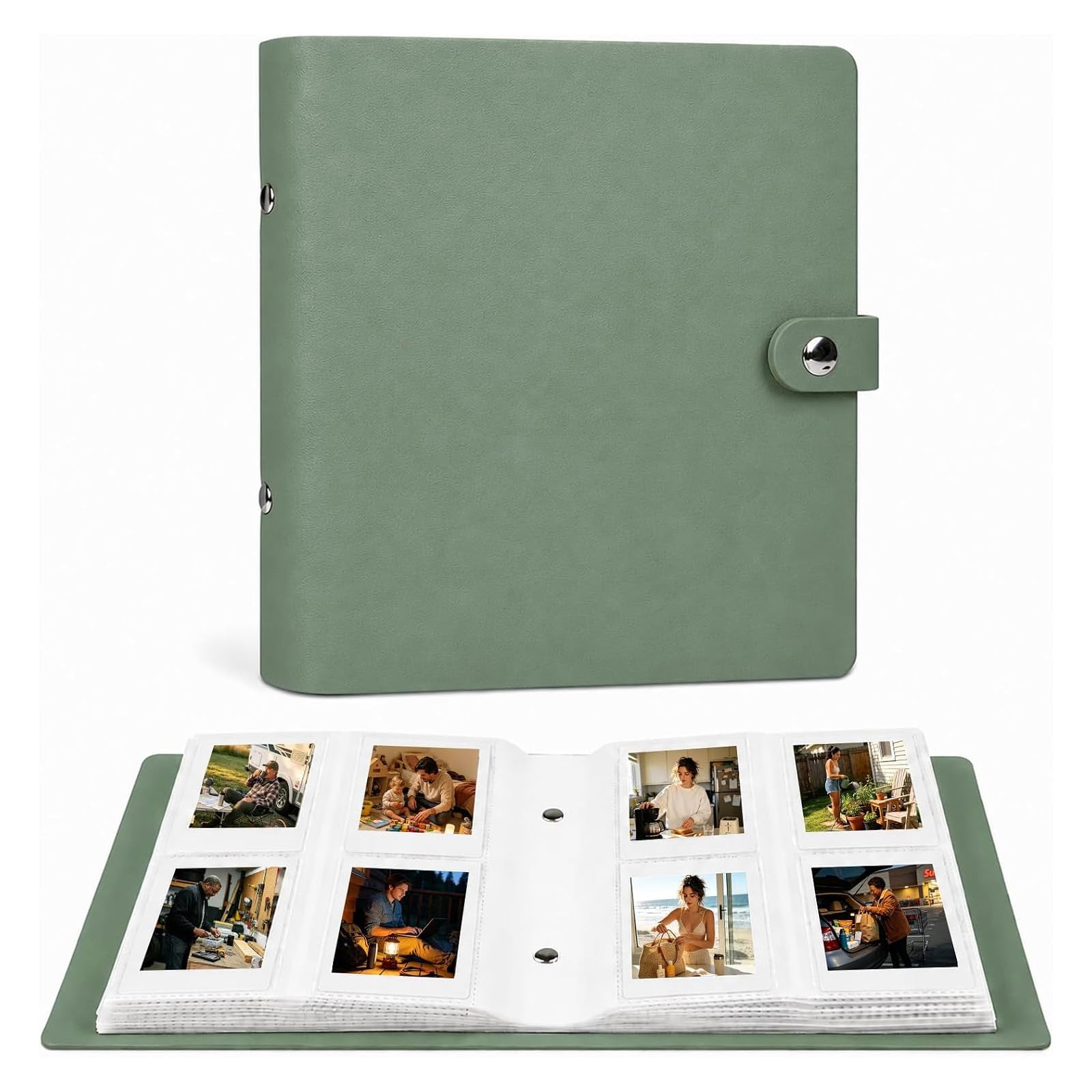 ruibytree 360 Pockets Photo Album for Fujifilm Instax Mini 12 11 9 8+ 8 99 40 EVO LiPlay, Compatible with Polaroid Snap/PIC-300/Z2300/ SocialMatic Cameras & Zip Instant Printer (Green)-picture-11