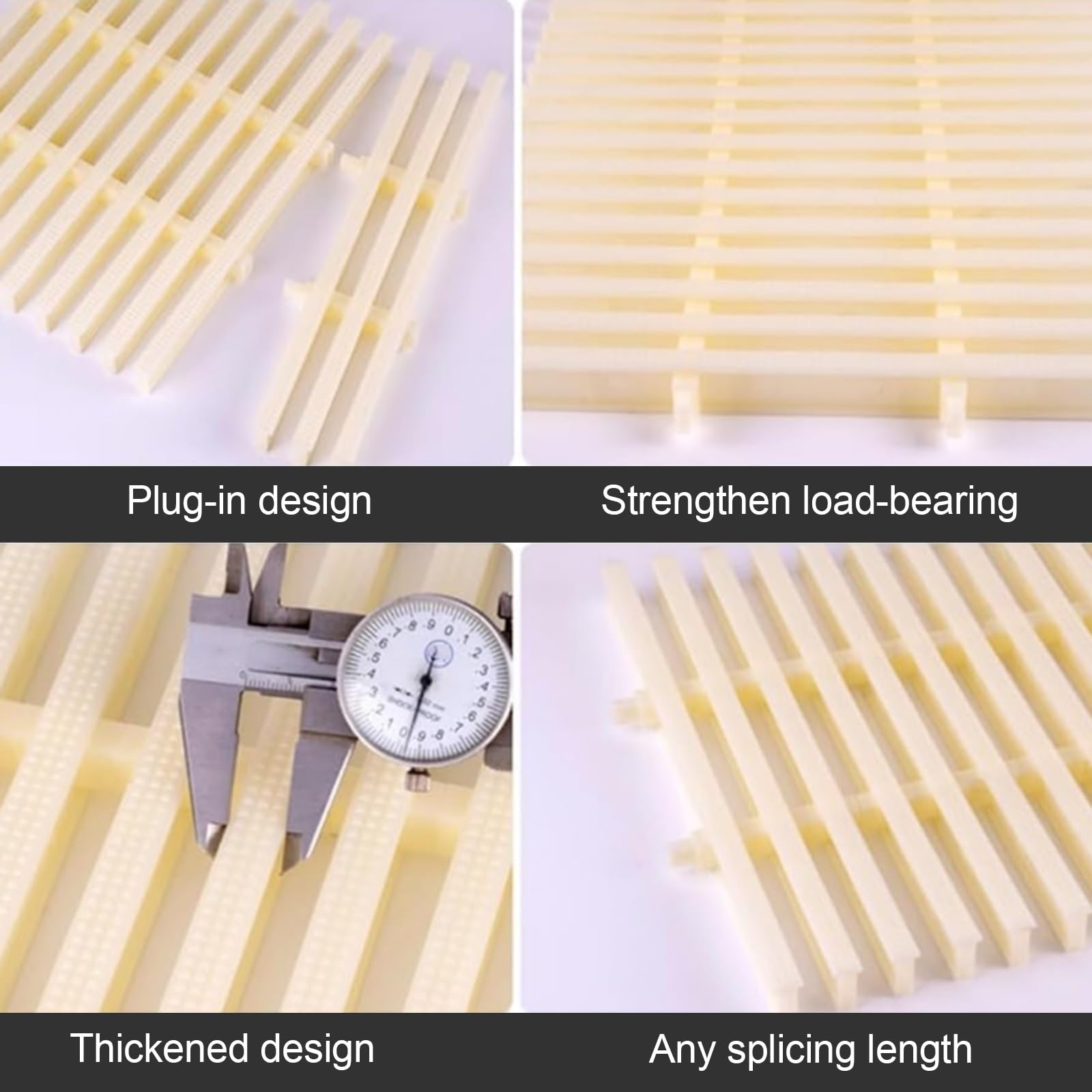 Griglie di drenaggio resistenti per piscine - 10 pezzi, griglia di drenaggio beige, filtro per canale di scarico doccia pieghevole da 25 cm per uso esterno e a bordo piscina, coperture di scarico