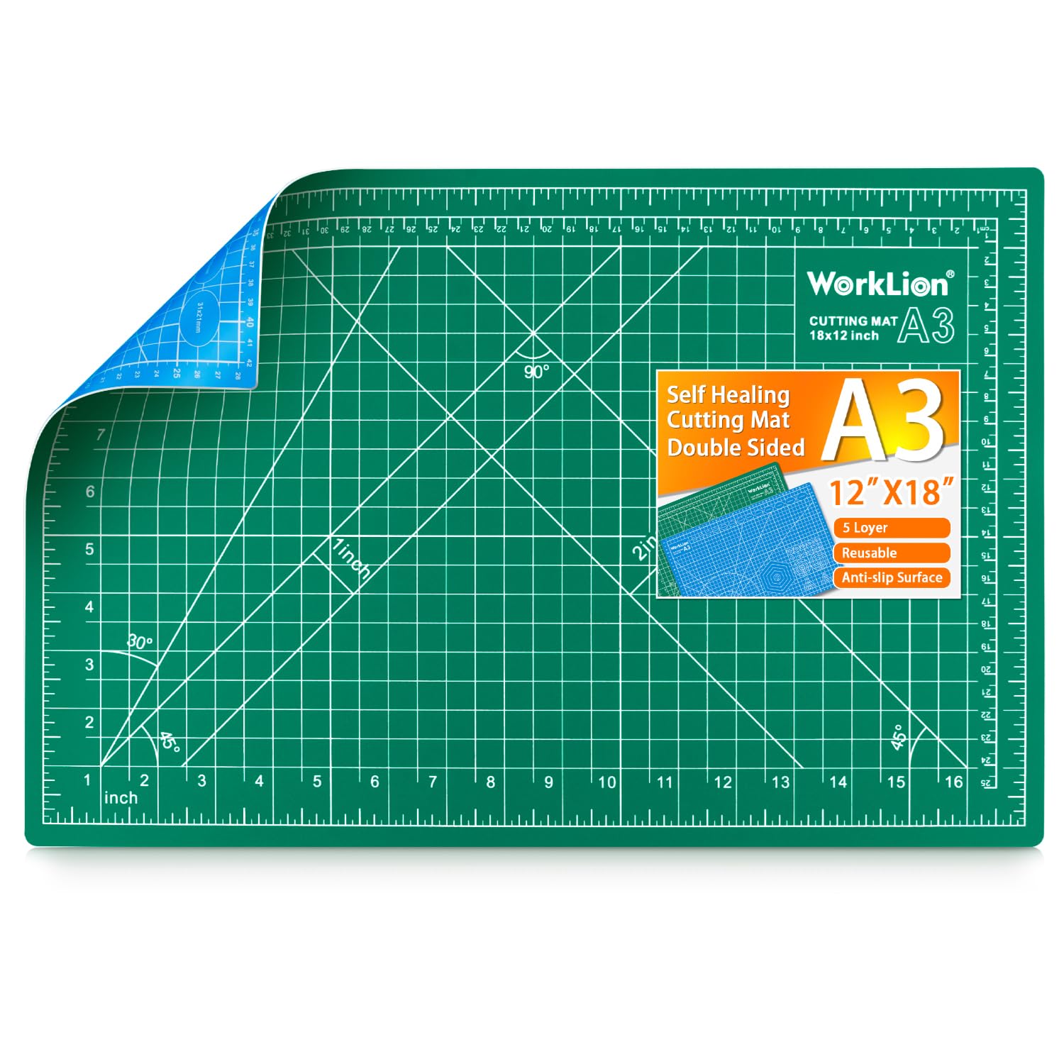 Tapis de découpe A3 durable en PVC 5 couches solide avec surface antidérapante