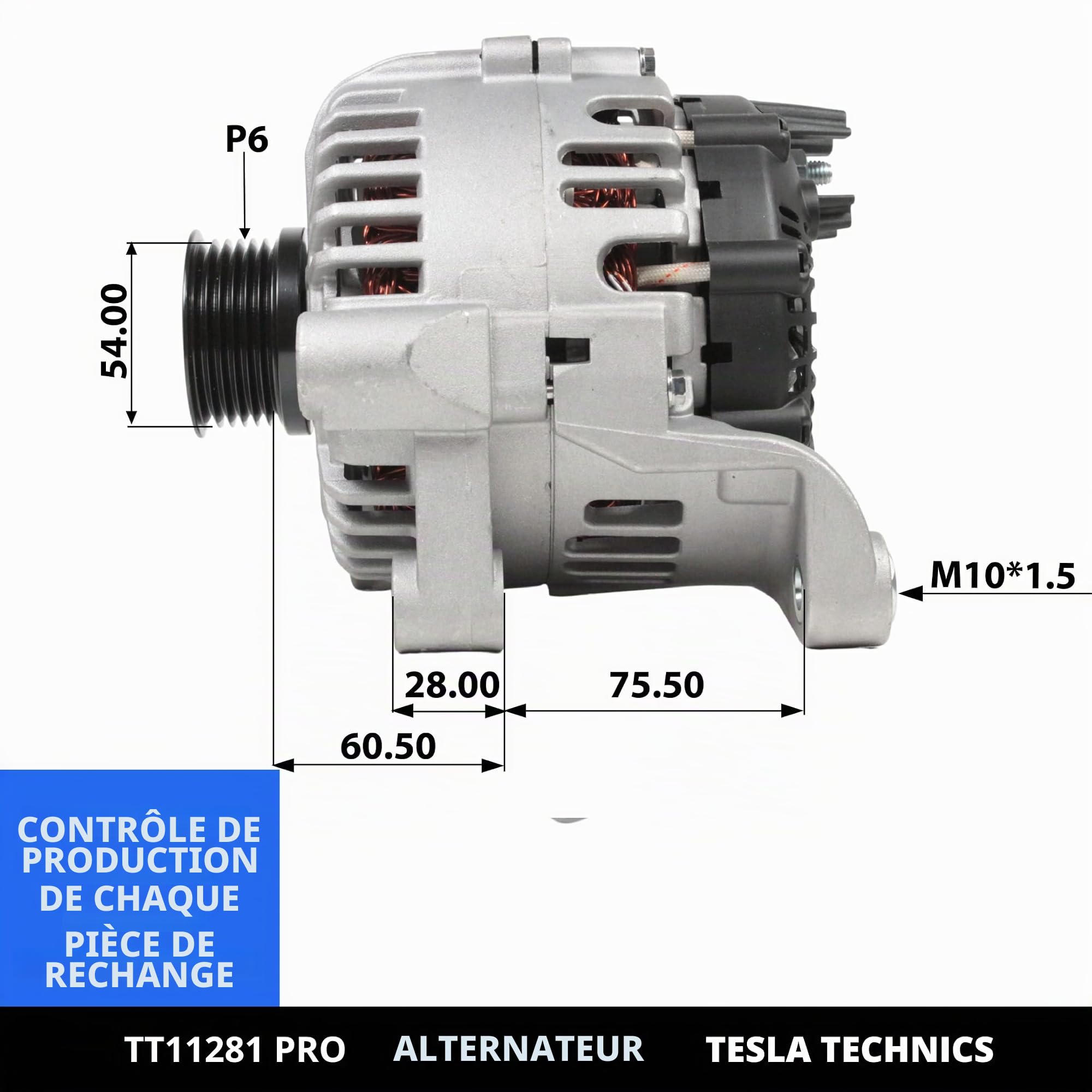 TT11281 PRO Alternateur pour voiture 12V, 150A. Compatible avec BMW.Excellent rapport qualité-prix. Installation facile et garantie.