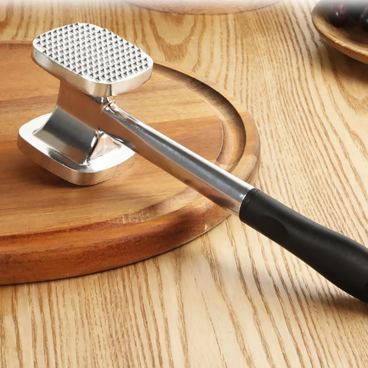 DOITOOL Aluminum Double-sided Meat Tenderizer Mallet for Kitchen Beef Steak Hammer with Square Head Heavy-duty Pounder Tool for Home Cooking and Bbq