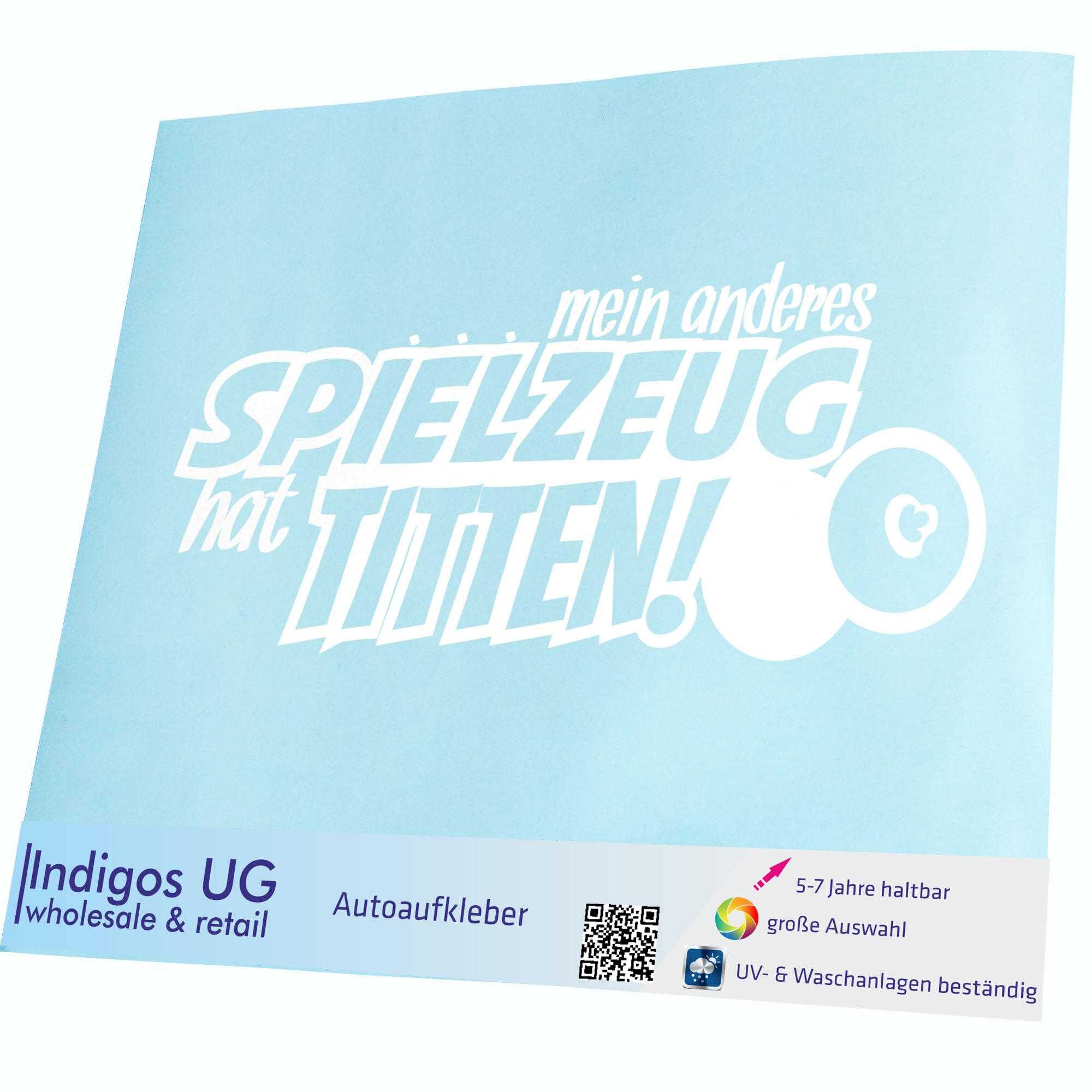INDIGOS UG Adesivo Per Auto JDM La Cut – Sticker In Vinile Bianco 129x88 Mm Per Lunotto, Laptop, Tuning