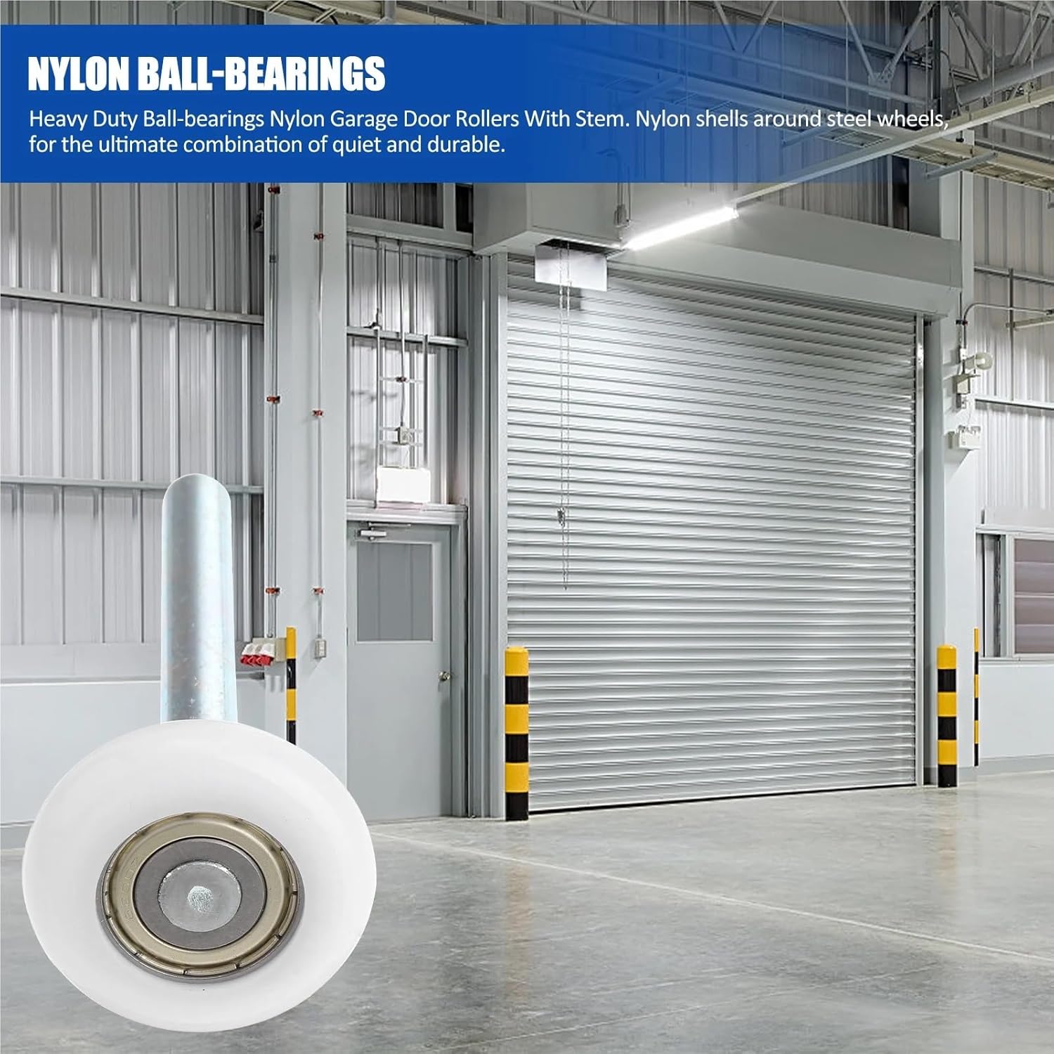 Garage Door Roller 10pcs Nylon Pulley Ball Bearings Quiet Operation Door Hinges