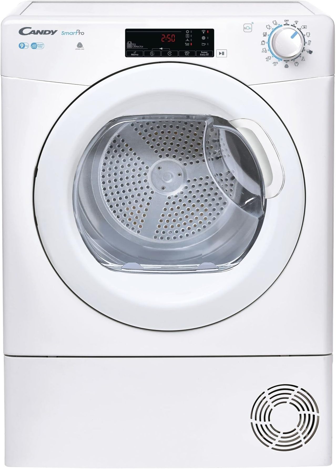 Candy CSOEC9TG 9kg Condenser Dryer, Sensor Dry, WiFi, White/White Door