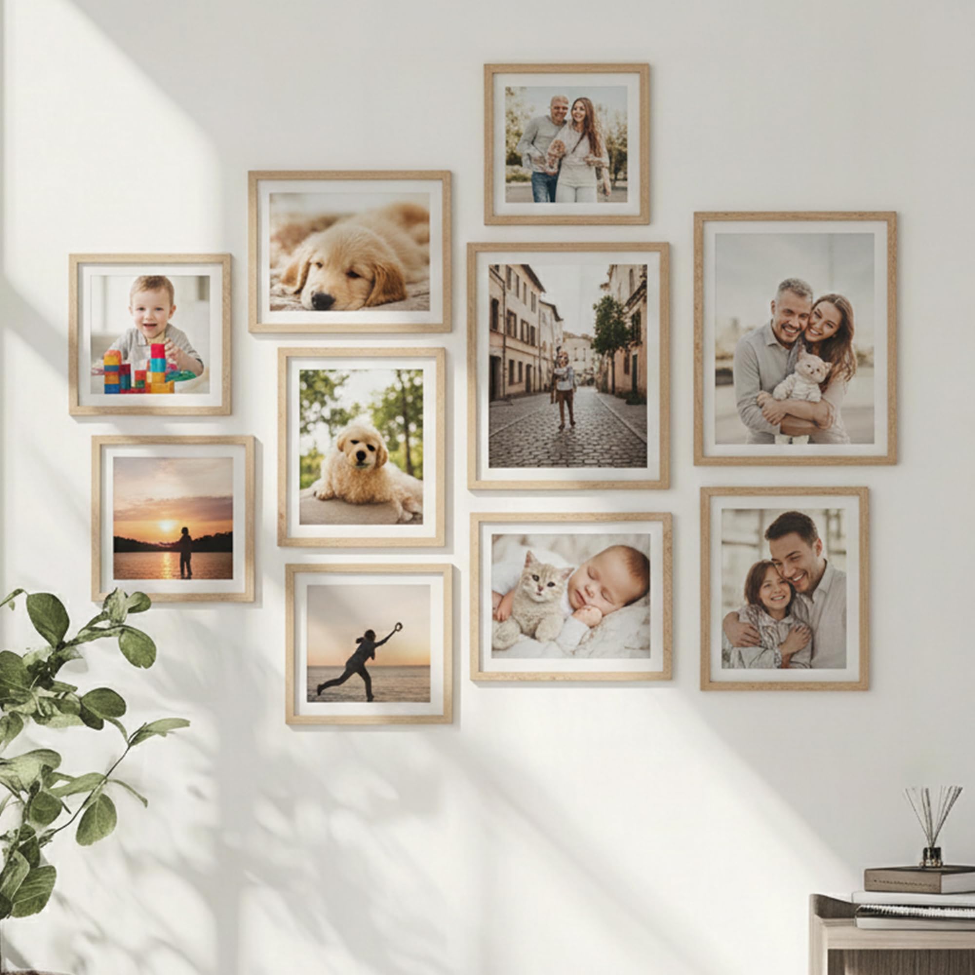 kotart Photo Frame For Wall Decor | Collage Picture Frames For Wall Decor | Aesthetic Rectangular Photo Frames For Home Decor Office Livingroom Bedroom | Set of 10-image-2