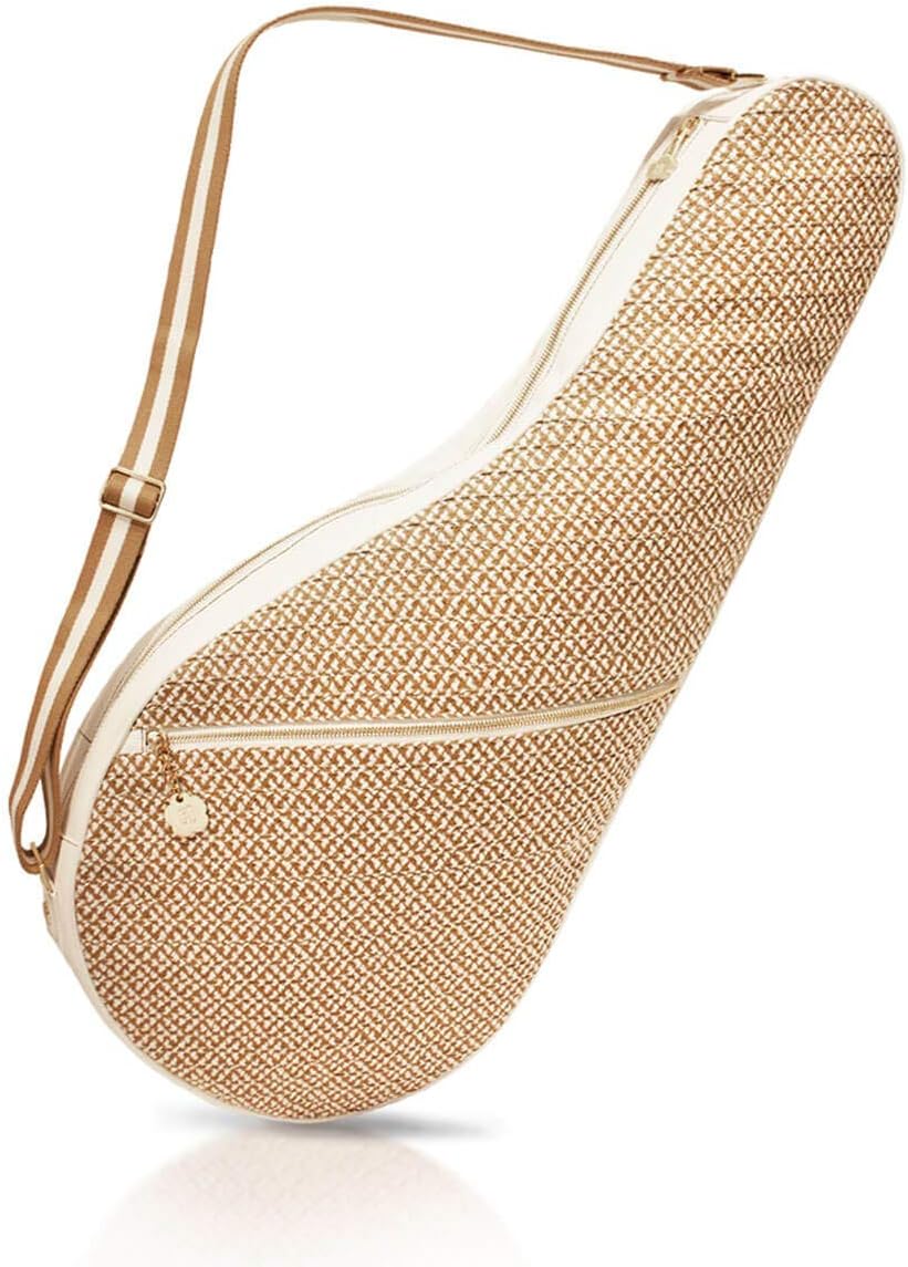 Eric Javits Designer Tennis Racket Cover - Squishee® Ace - Natural White Mix