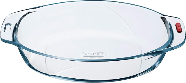 Pyrex Reflections - Irresistible Glass Oval Roaster Pie Serving Dish High Heat Resistance - L32 x W19 x H6cm, 1.8L