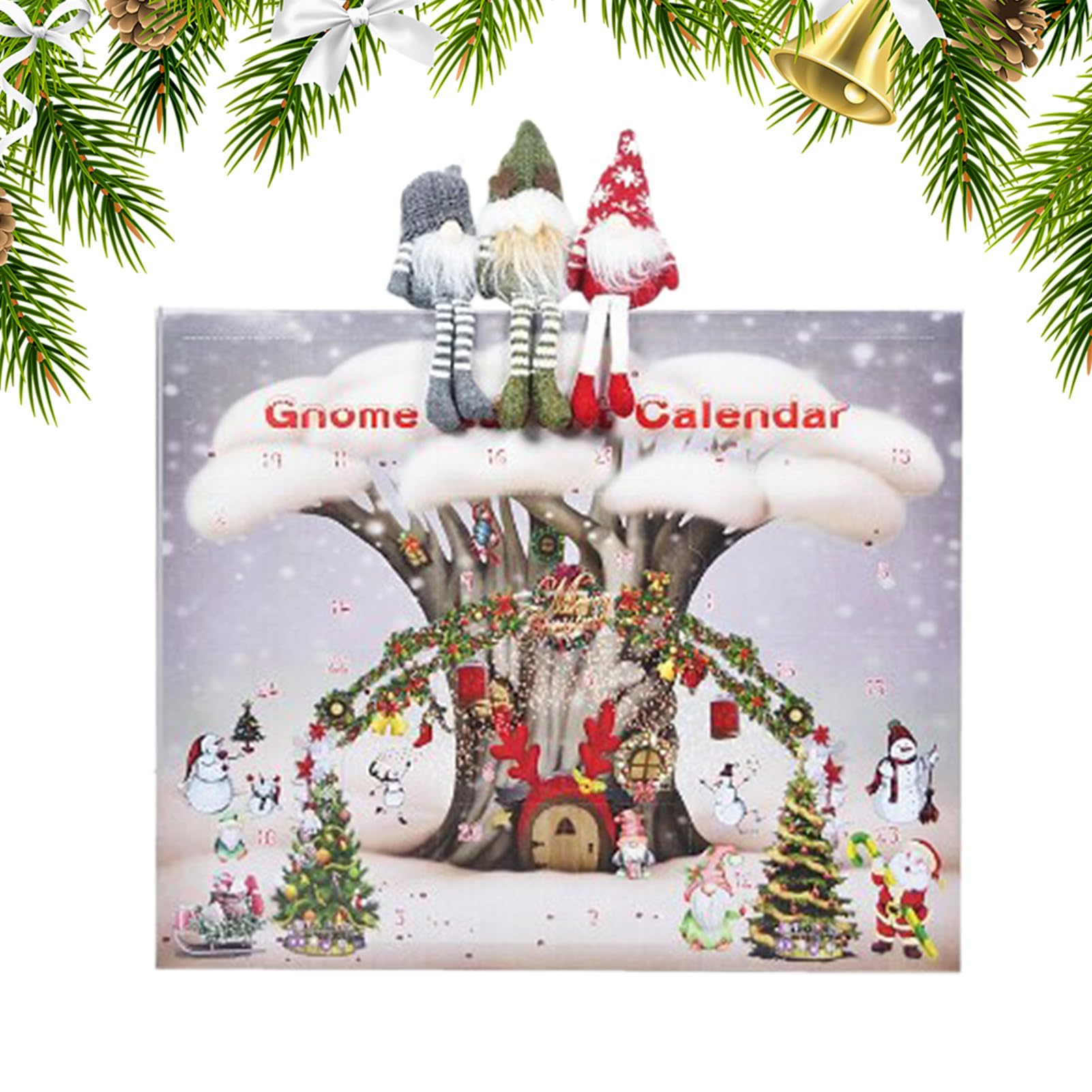 Calendrier De L’Avent Singes – 24 Jours – Décorations Sapin En Forme De Gorilles, Babouins – En Résine/PVC – Pour Fans De Singes Et Collectionneurs - 3