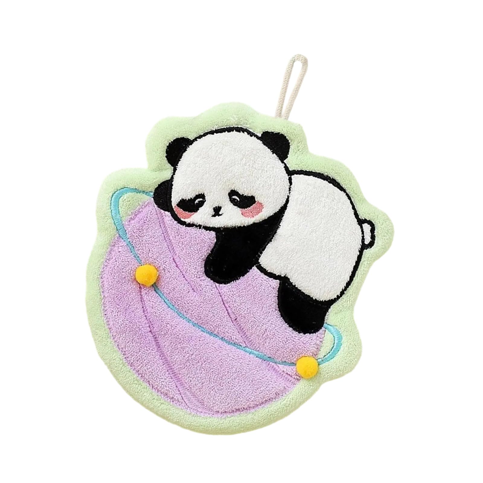 Hsioluted Hand Towel Lovely Panda Hanging Towels Soft Fleece Absorbent and Durability Suitable for Home Decoration Toddler Hand Towels