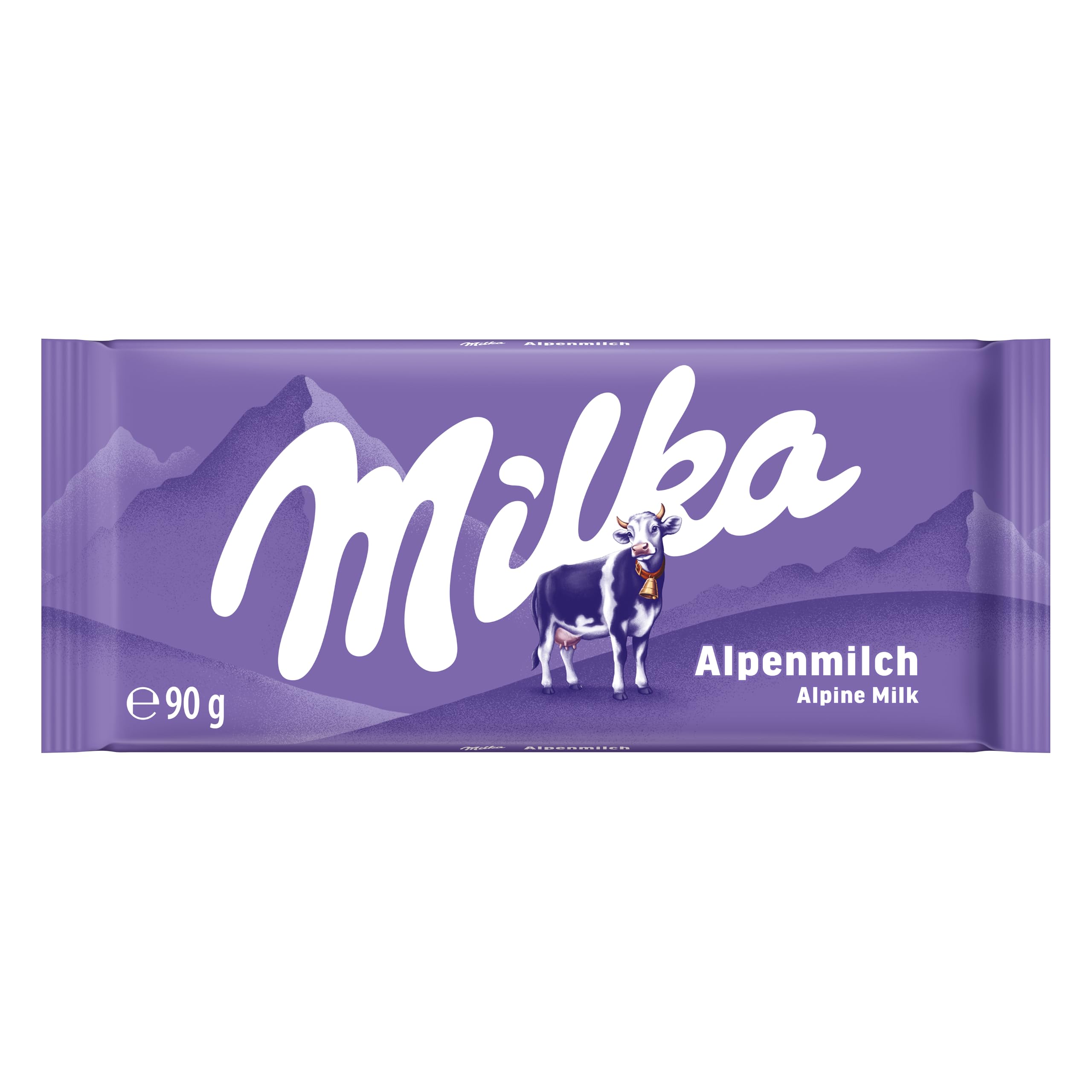 Milka Alpenmilch-Schokolade – klassische Tafelschokolade aus zarter Alpenmilch im Vorratspack – 25 x 90g (Packung mit 2)