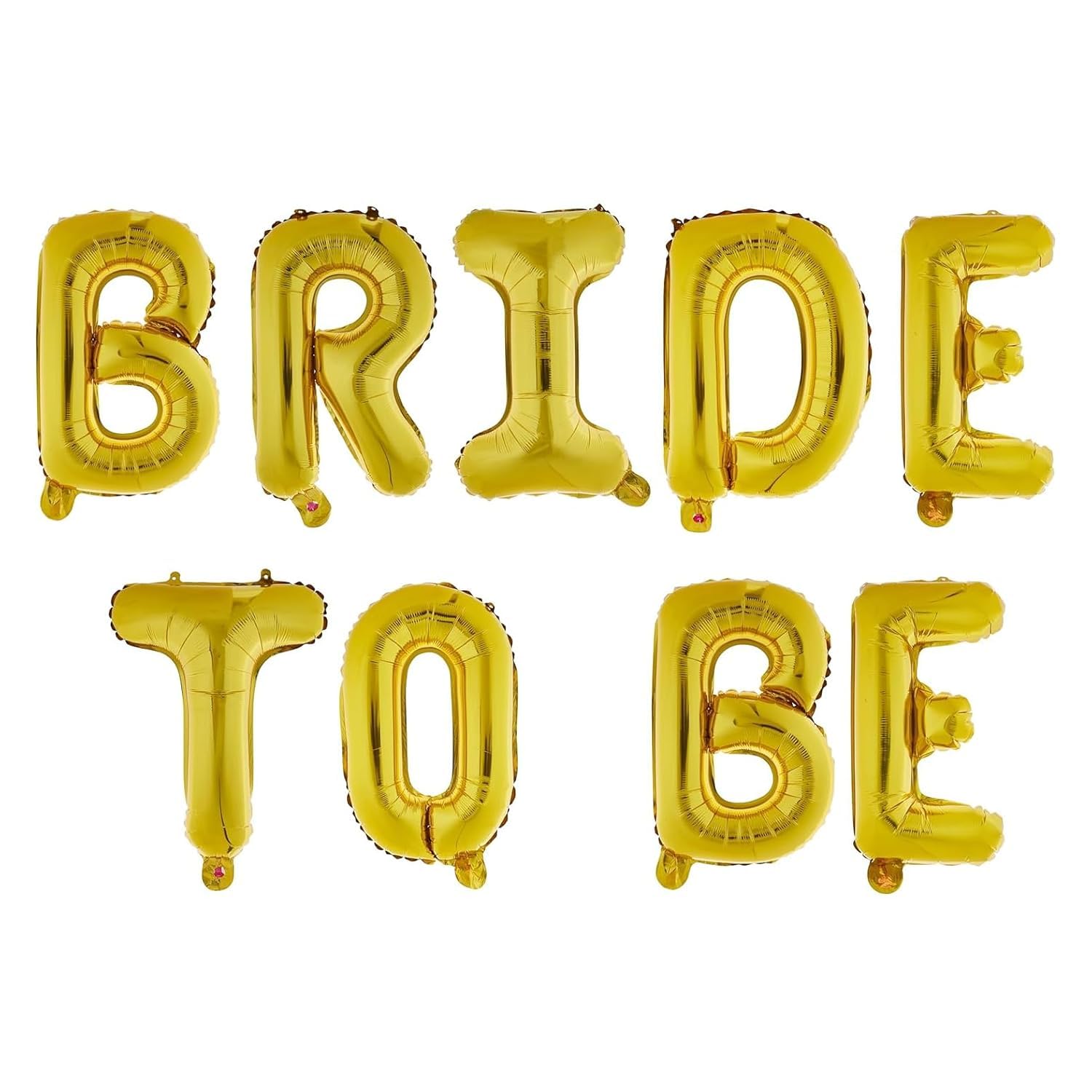 TREND N ART BRIDE TO BE Golden Foil Balloon Party Supplies, For Party Decoration and Celebration (Pack of 9 Letters,1 Glue Dot,1 Balloon Arch) (GOLDEN BRIDE TO BE)