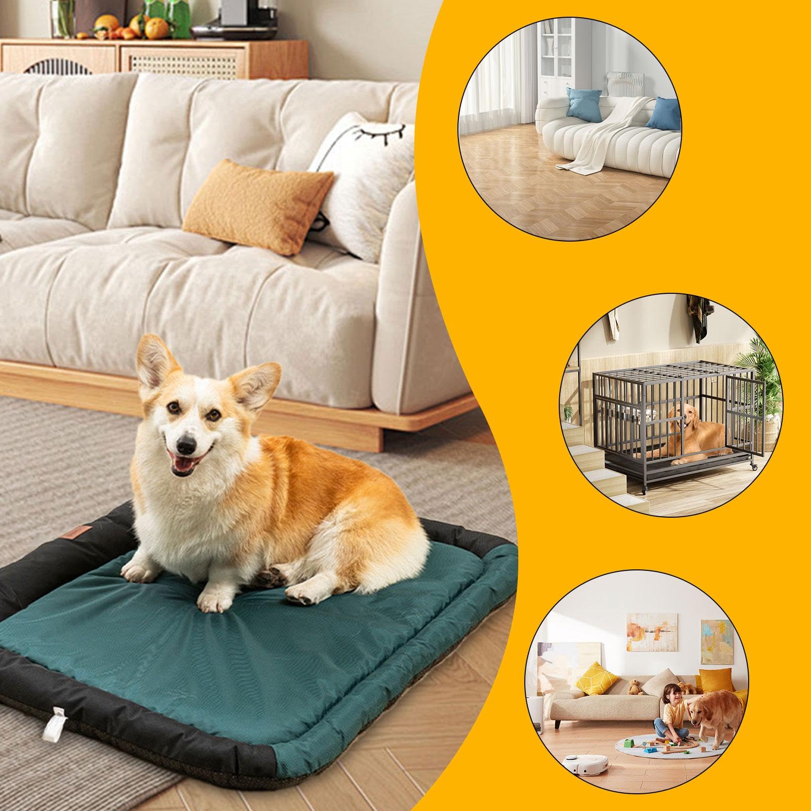 Tapis Pour Cage De Chien Coussin Chenil Chaud Doux Confortable Matelas | Coussin Canin Adapté Aux Chiens Et Chats De Taille Moyenne, Couchage Douillet En Cages Métalliques, Accesso
