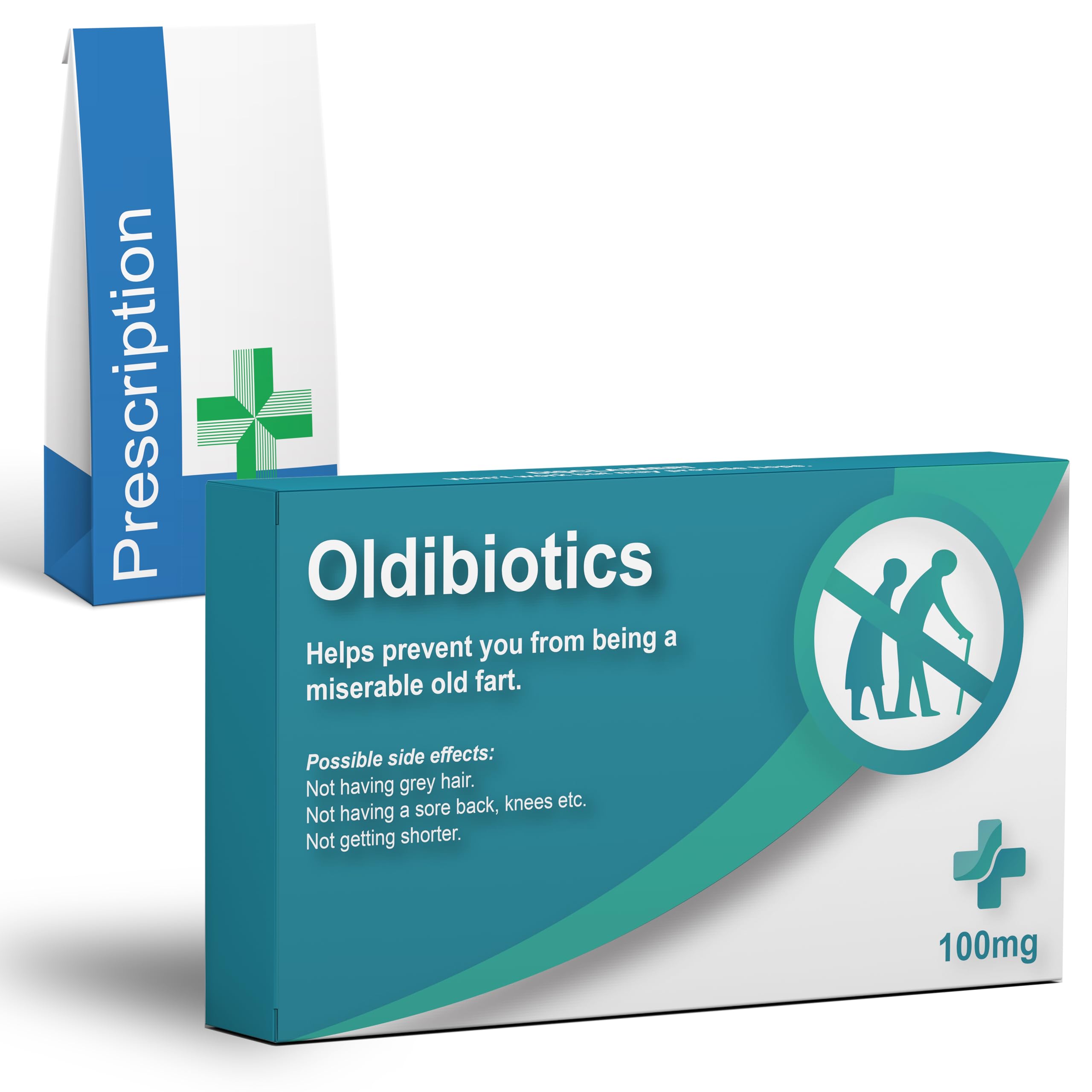 Old Age Joke Pill Boxes & Prescription Bag | Rude Pharmacy Grumpy Old Man Gifts for Dad Funny Presents for Women | Joke Presents for Men Funny Secret Santa Gifts for Men Stocking Fillers