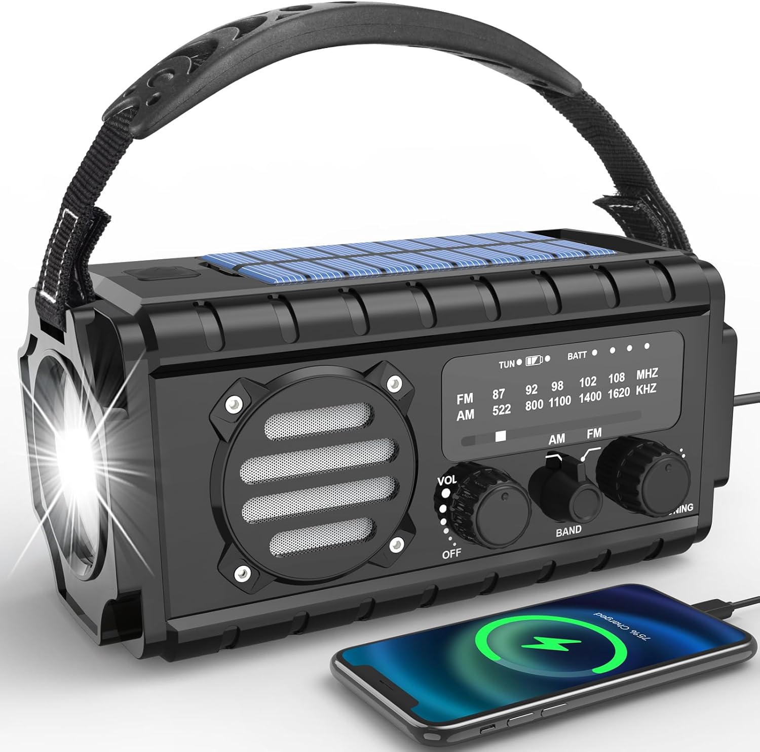 Die besten Solar-Kurbelradios für Notfälle und Outdoor-Abenteuer 53 Nigecue 20000 mAh Solar Kurbelradio