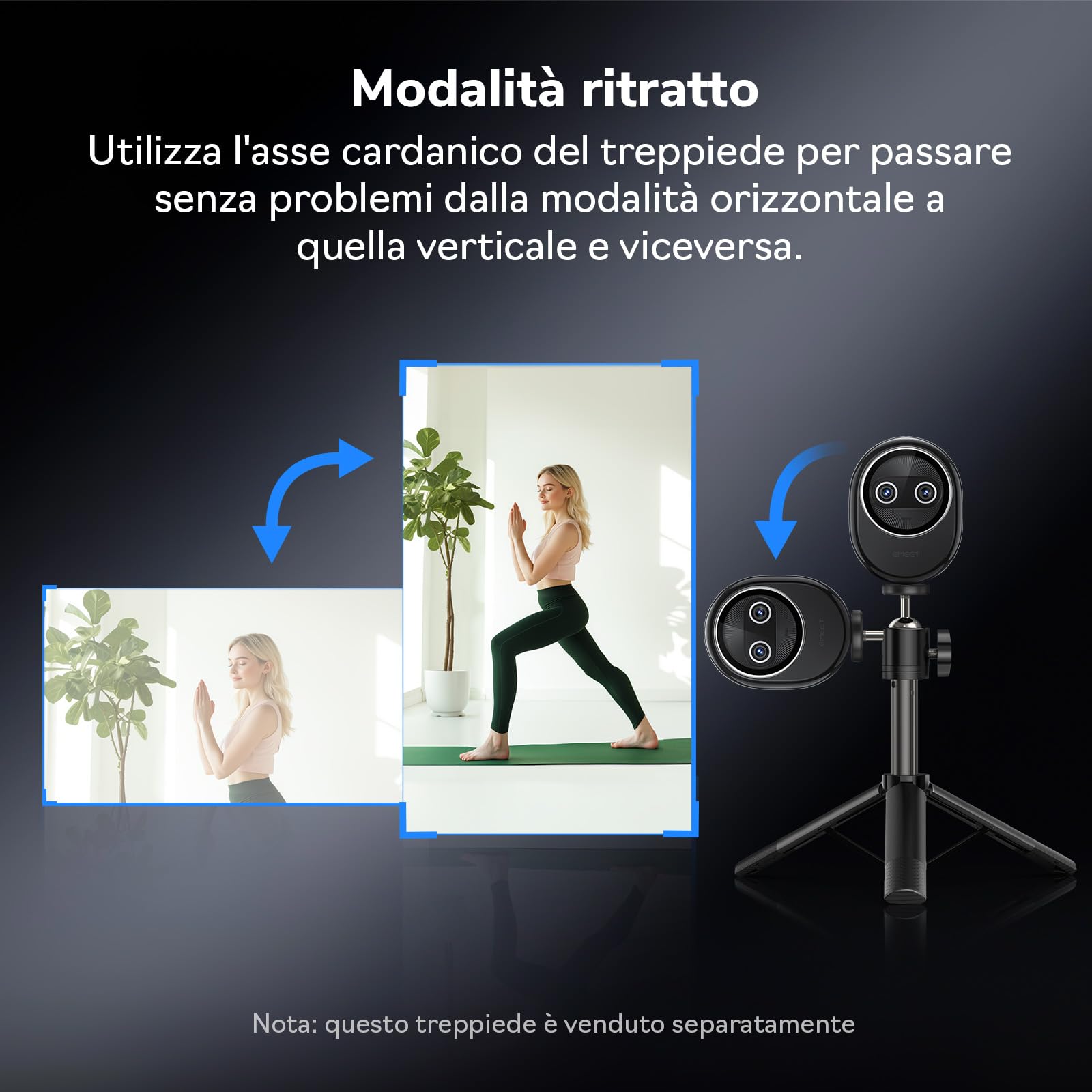 EMEET Piko+ Webcam 4K, la Prima Webcam 4K con Doppia Fotocamera AI al Mondo, 3 Microfoni e 3 Modalità Audio, Cover Magnetica per la Privacy Panda, per Gli Streamer Live