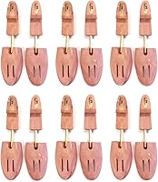 Cedar Elements Aromatic Red Cedar Shoe Trees for Men - 6 Pairs Wholesale Pack, Breathable Toe Overhang Heel, Sizes S-XXL