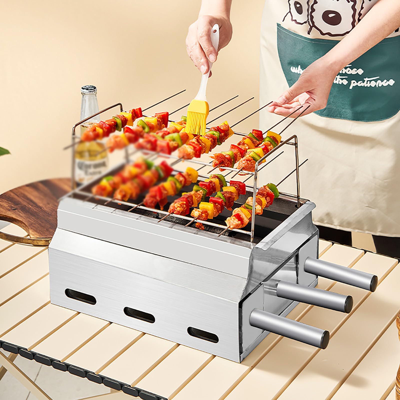 VEVOR Poêle à Bois, 86 Pouces, Poêle de Camping en Acier Inoxydable, Poêle à Bois Portable avec Conduits de Cheminée et Gants, Poêle de Tente Chaude 1646 Po pour Cuisine et Chauffage