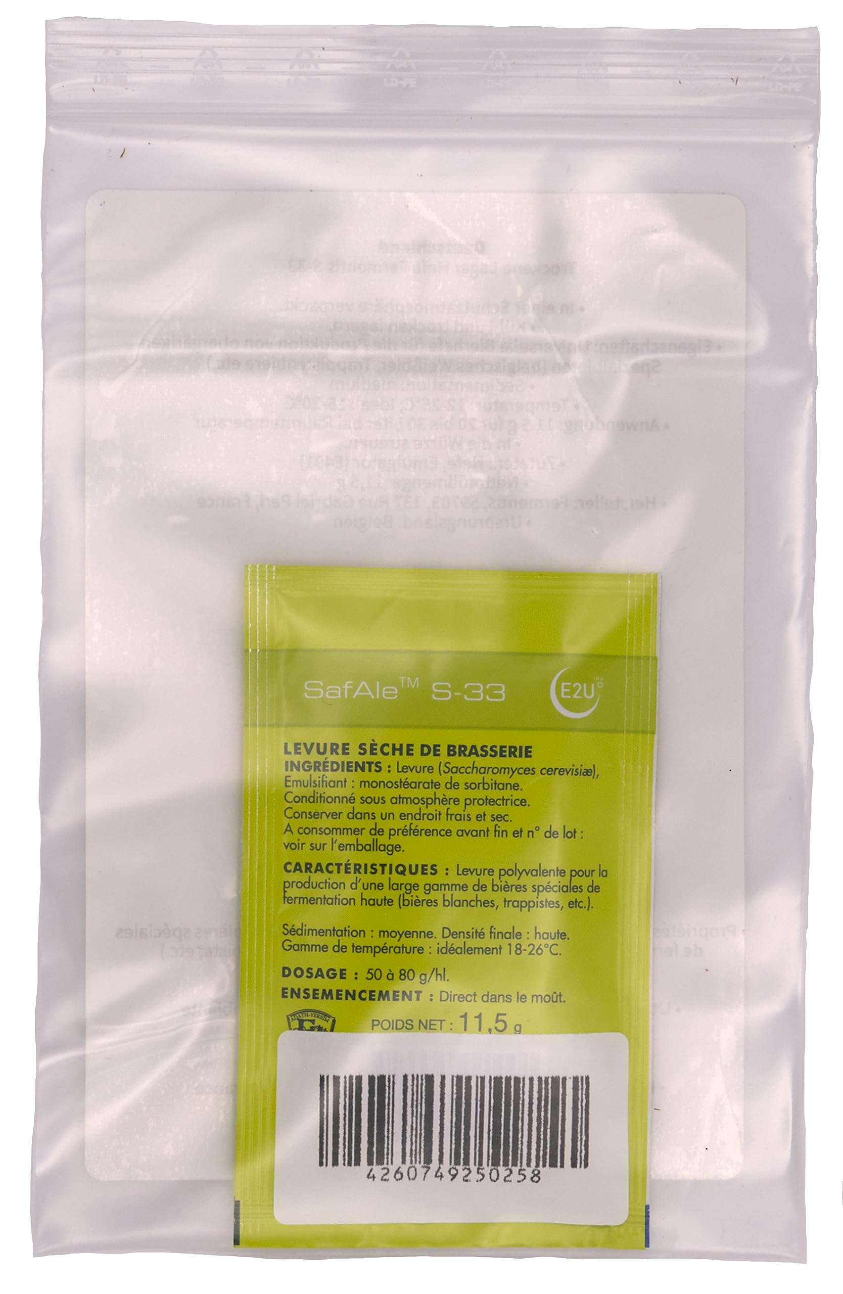 Fermentis lievito di birra US-05 W 34/70 S-33 S-23 alta fermentazione bassa fermentazione (S-33)