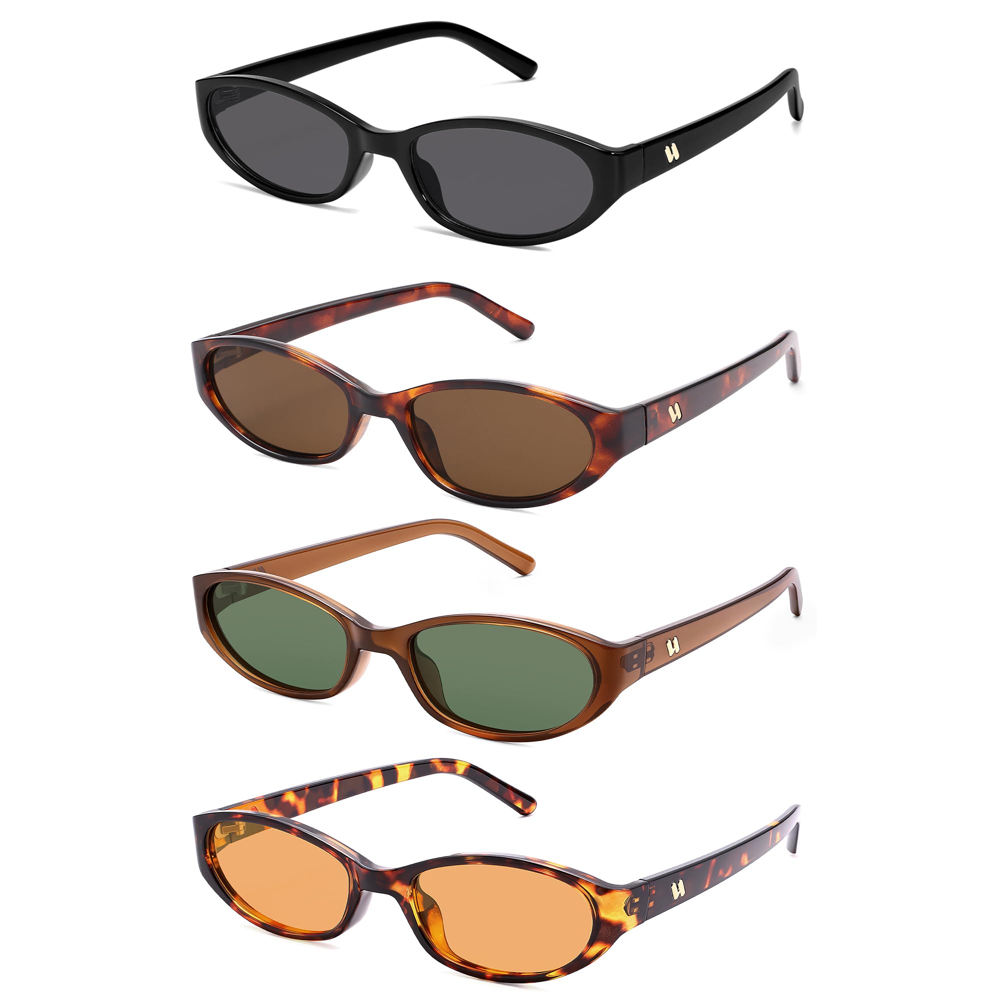 Retro Oval Sunglasses Womens Mens Y2k Trendy Cateye Shades AR82299