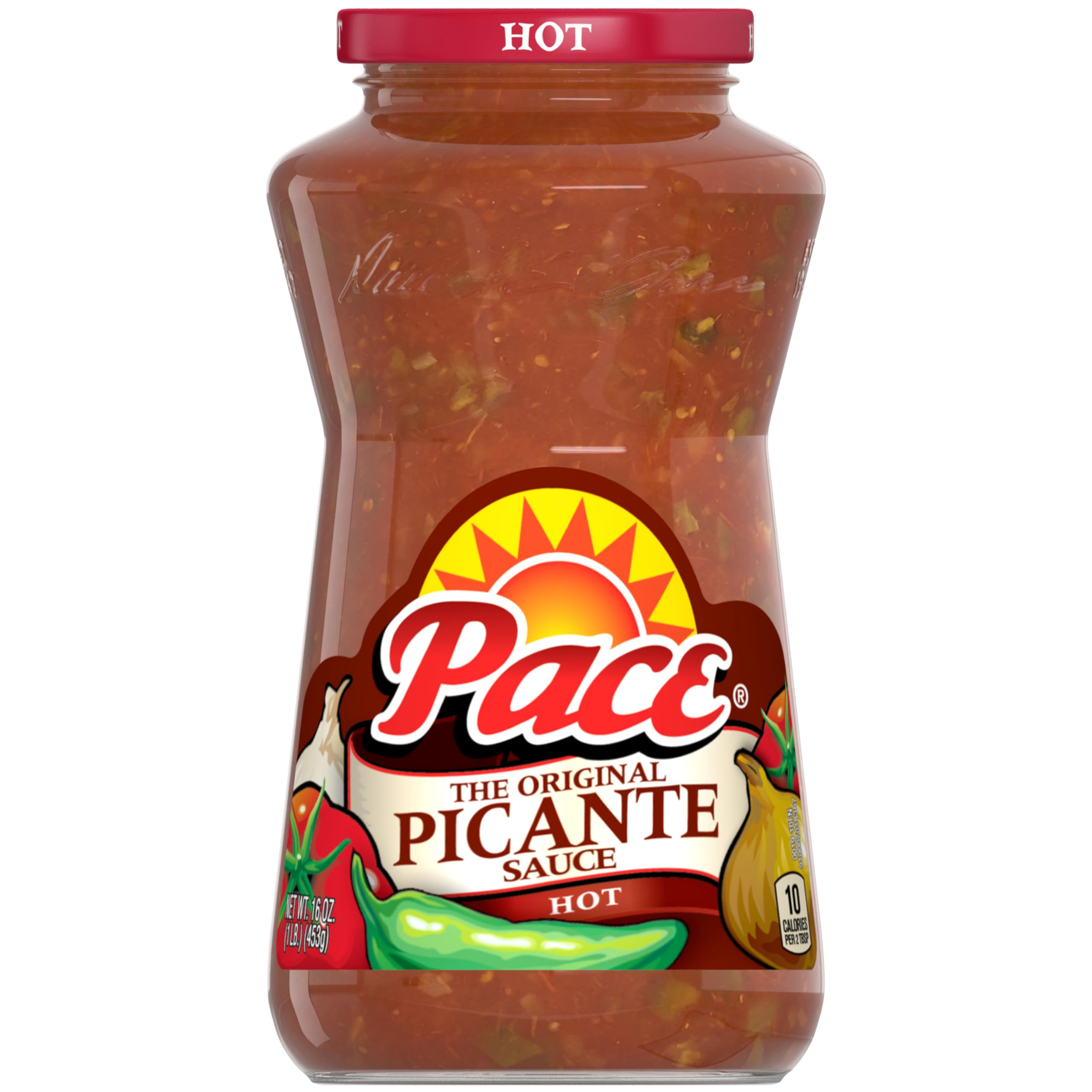 Hot Picante Sauce, 16 oz Jar