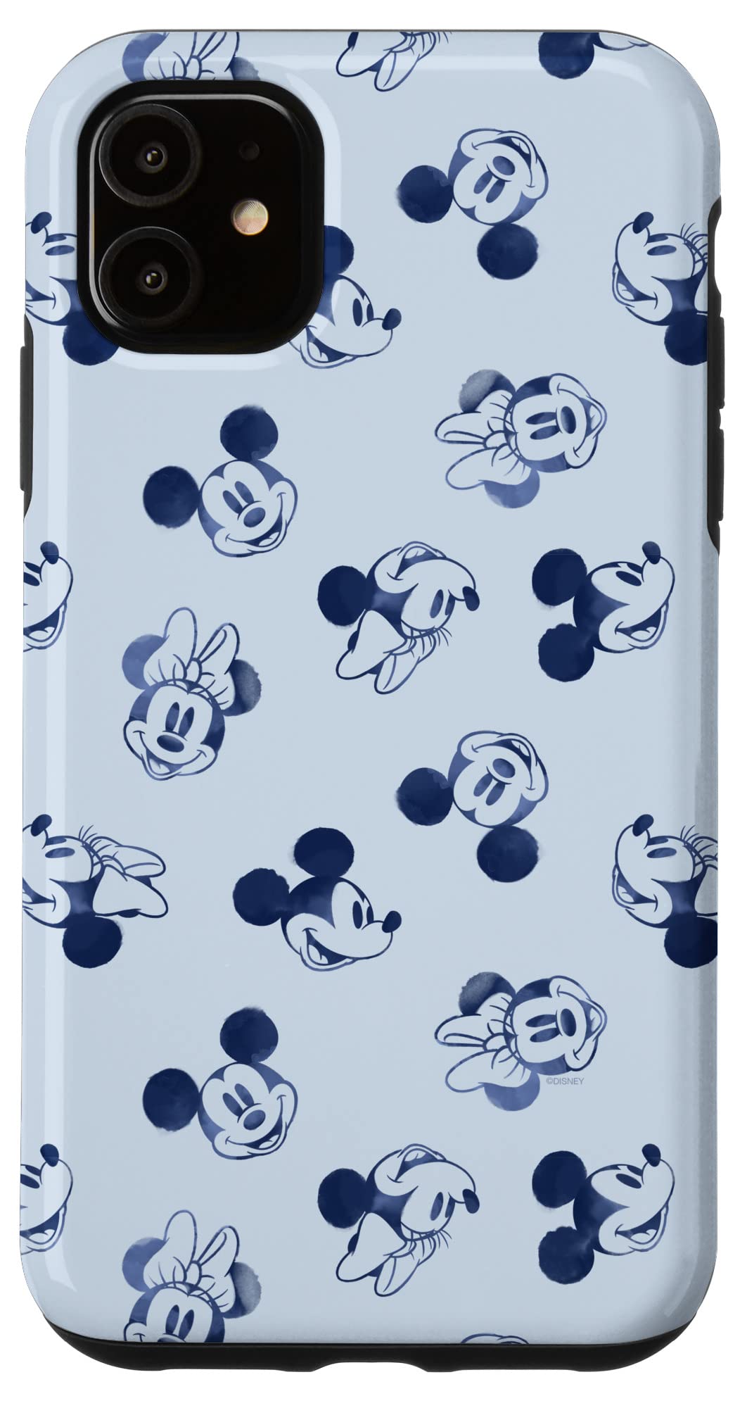 Coque iPhone 11 Mickey Minnie icon faces au design vintage et rétro