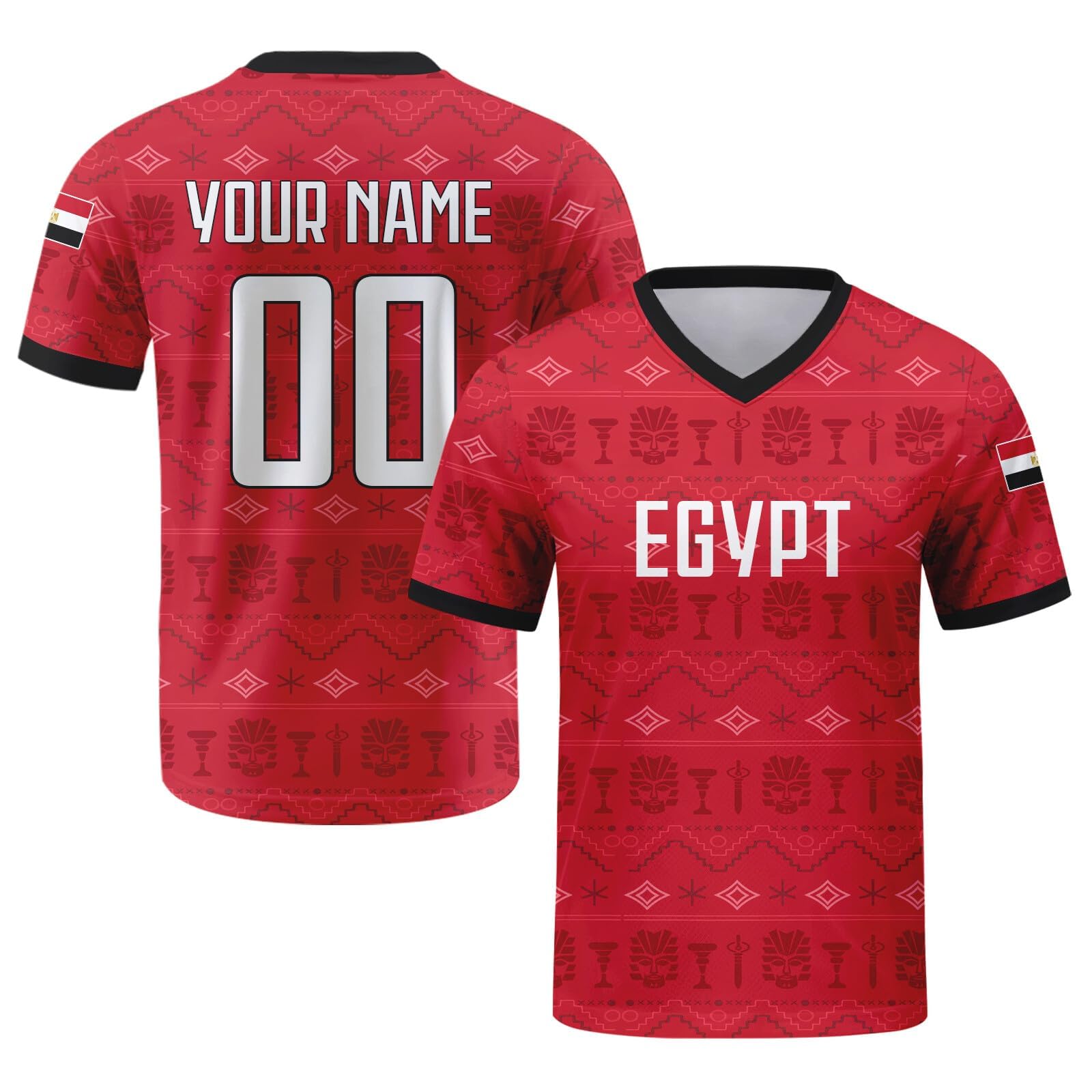 Custom 2026 National Soccer Jersey for Men Personalised Football Team Uniforms Jerseys Shirts Women Unisex A24 Egypt Jerseys — image 1