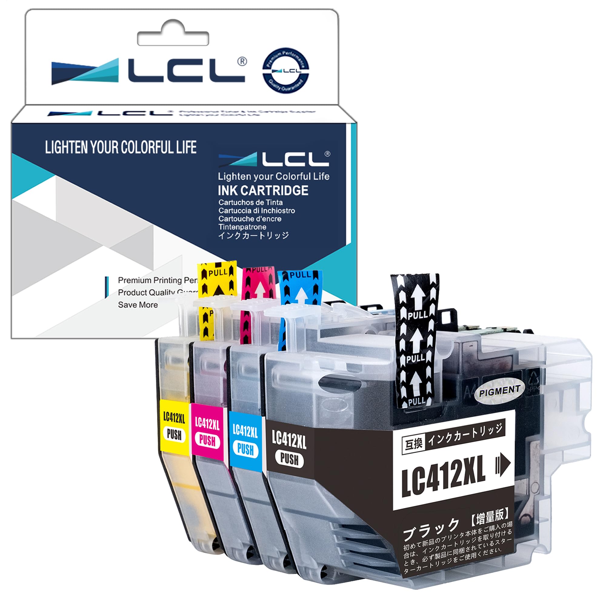 G&G LC412XL-4PK 4色インクカートリッジセット Amazon.co.jp