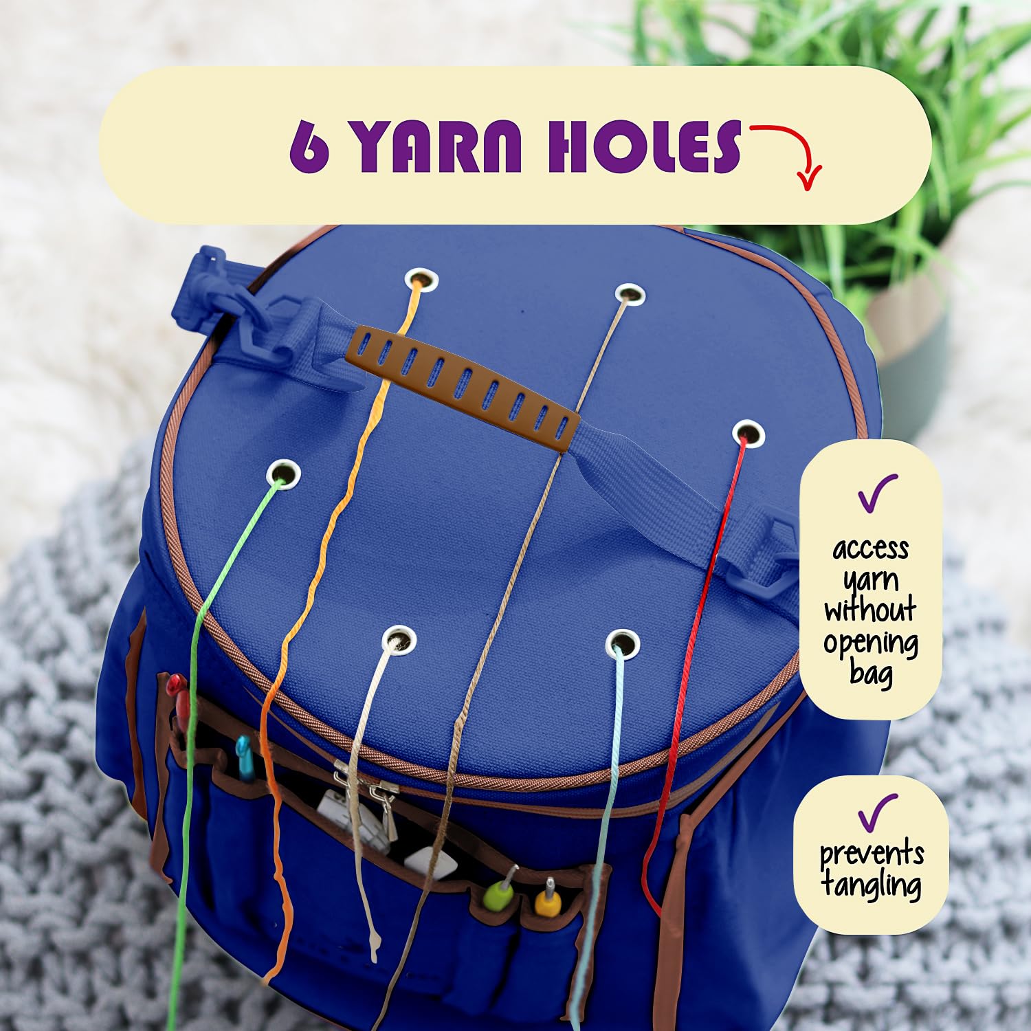 Sac Fourre-tout Organisateur Pour Projet Crochet/tricot - Coeur Saint Valentin - Rangement Fil