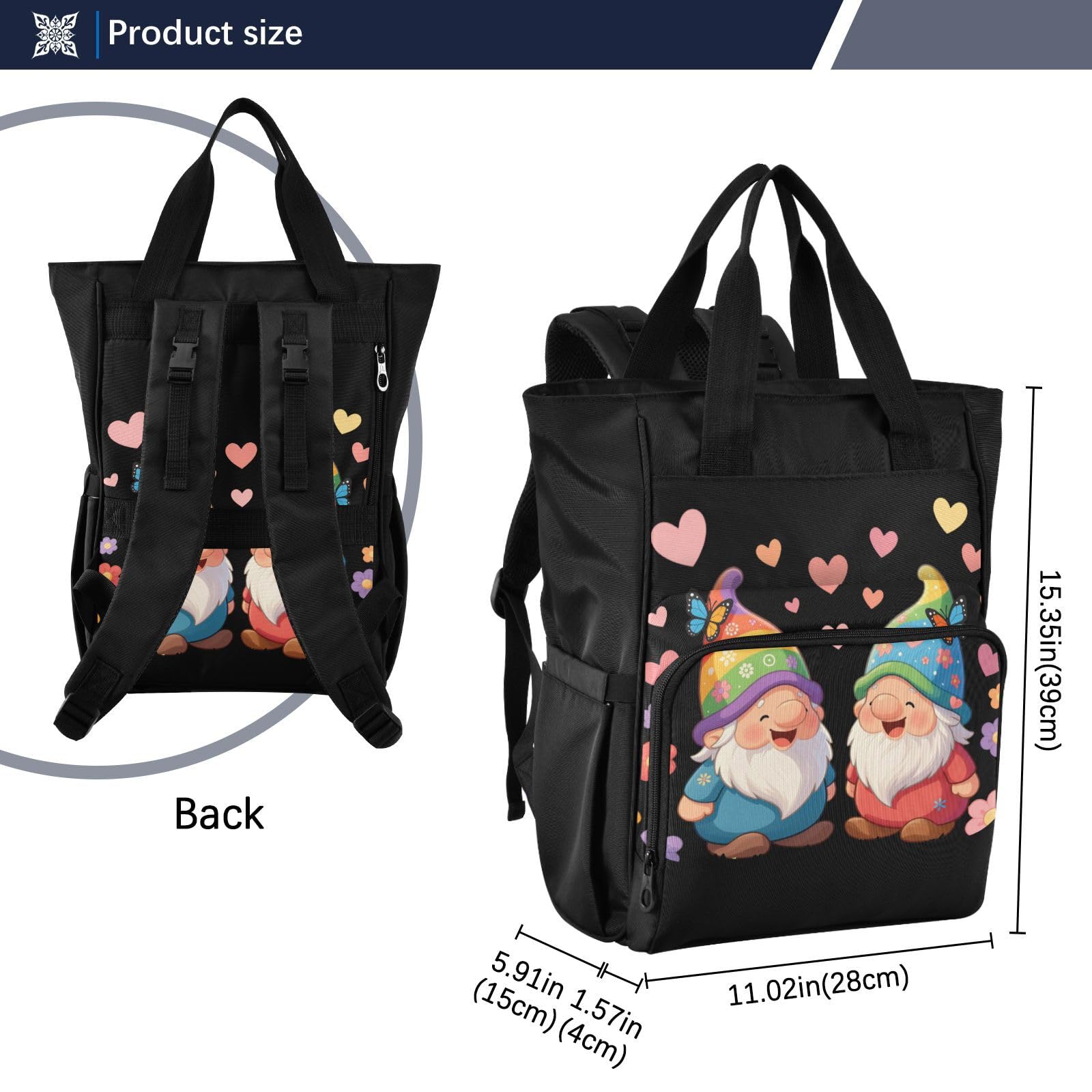 GuoChe Dobby - Mochila para pañales de nailon con múltiples bolsillos