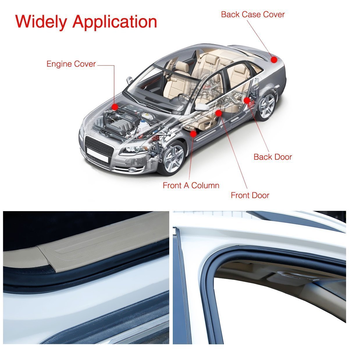 Buy Bro 2 Pack Universal Car Truck Door Window Weather Stripping