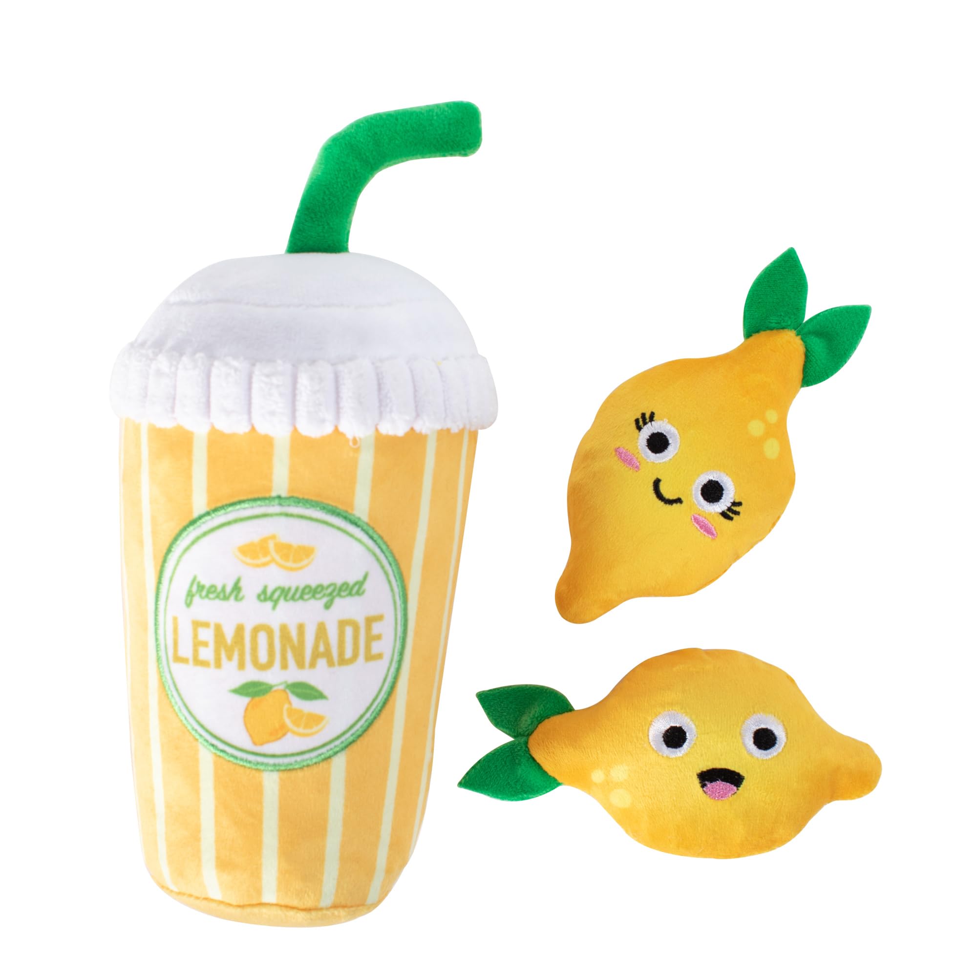 FringeStudio Plush Dog Toy Set, Pucker Up, 3 Piece Set, Pet Shop Collection (312504)