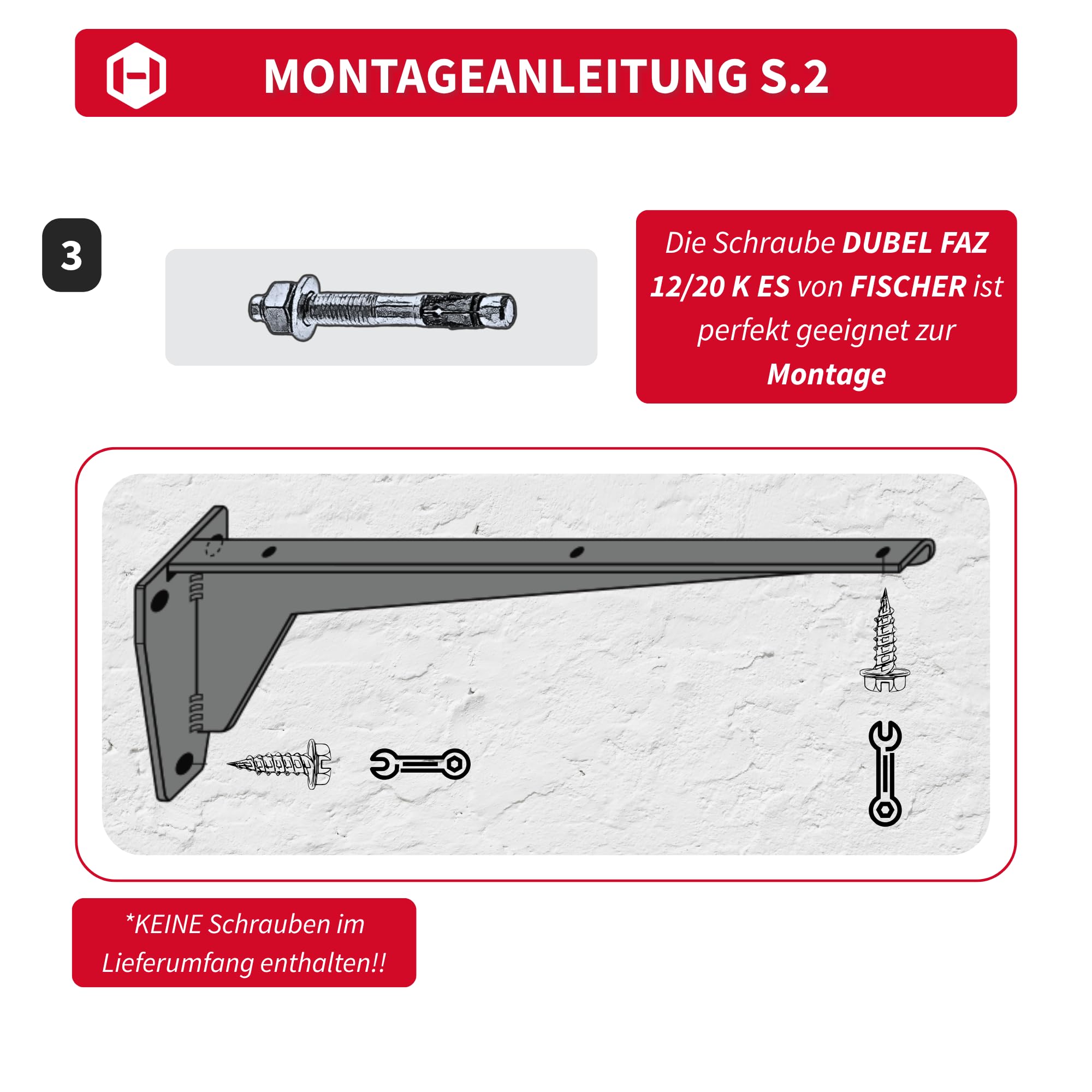Gedotec Soporte de carga pesada en acero macizo | Capacidad: 150 kg por par | Longitud: 680 mm | 2 escuadras soporte de estante | escuadra MIRA | imprimado gris | consolas robustas