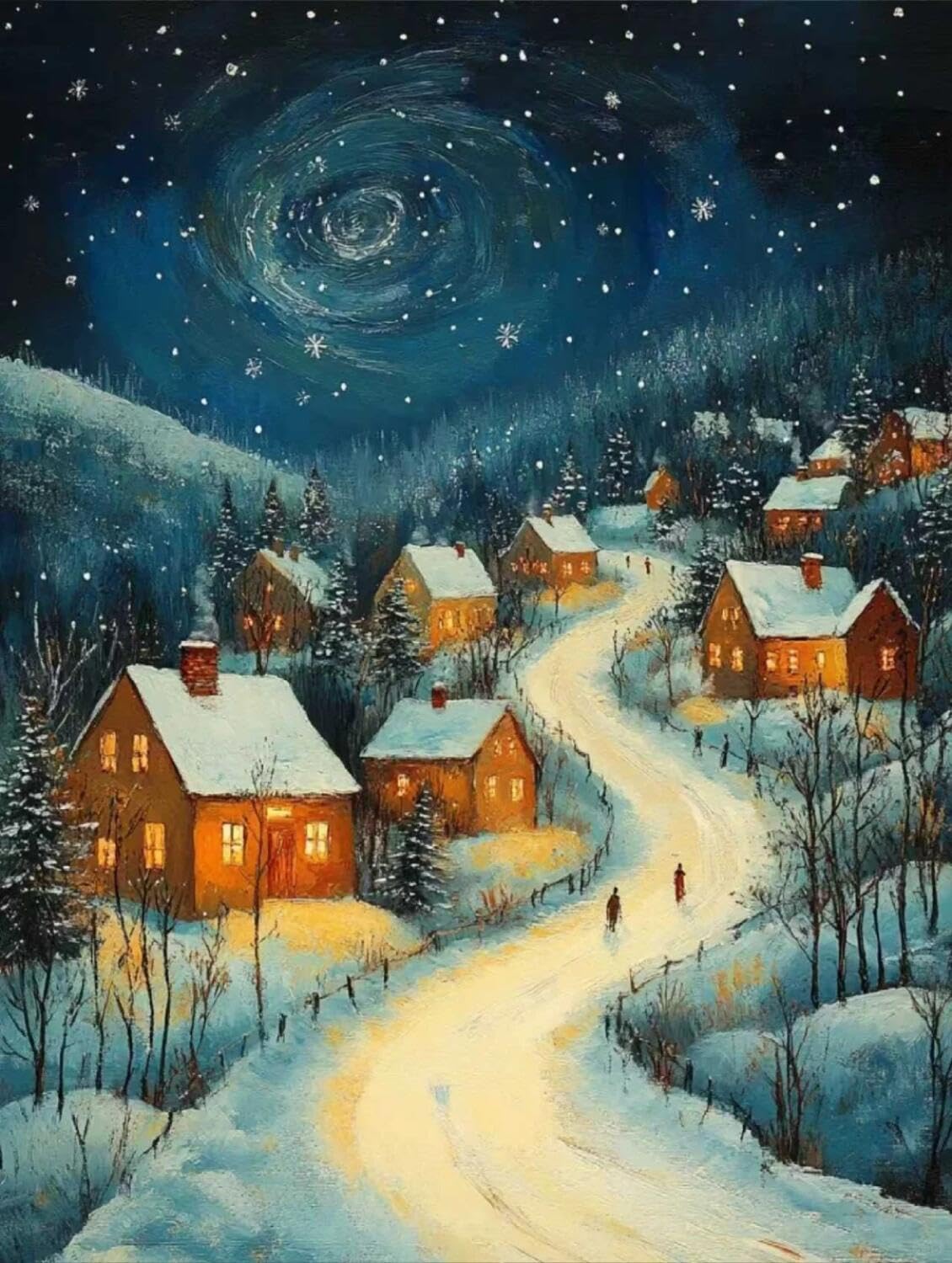 Rqwybcaxn Seed Bead Embroidery Kits Fairy Tale Town 40x50cm