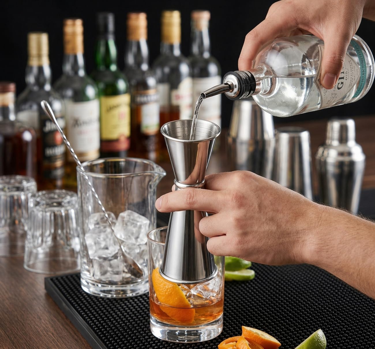 BARsics Bartending Stainless Steel Cocktail 1oz/2oz Measuring Double Jigger (1 Pack) — Amazon image 2