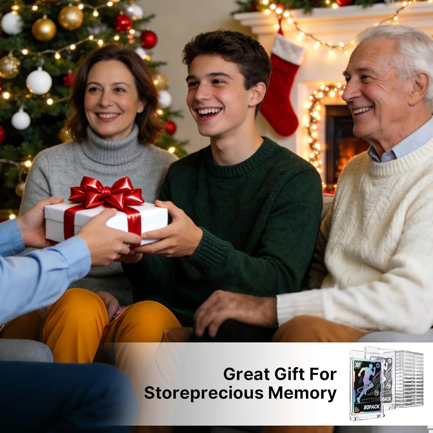 80 Pcs 130 Pt Acrylic Magnetic Card Holders, 2.5" x 3.5" One Touch Card Holder, Quick Access Design, Hard and Durable Magnetic Case, for Cards Collect, Storage and Display(80 pcs)