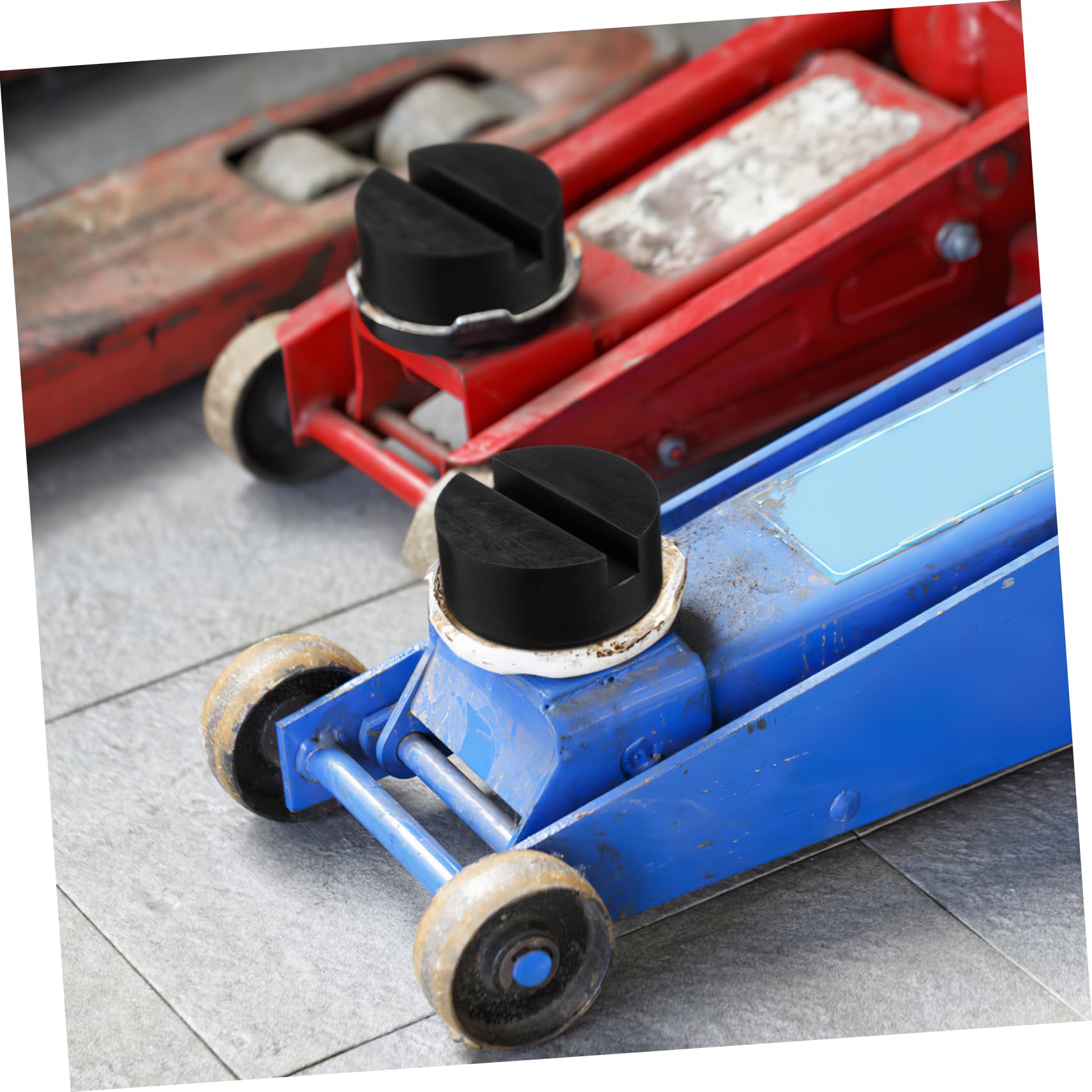 Mobestech 12pezzi Tampone Gomma per Cric Supporto per Martinetto Pad Antiscivolo per Auto e Camper Adatto per Officine e Cantieri Facile da Usare e Resistente