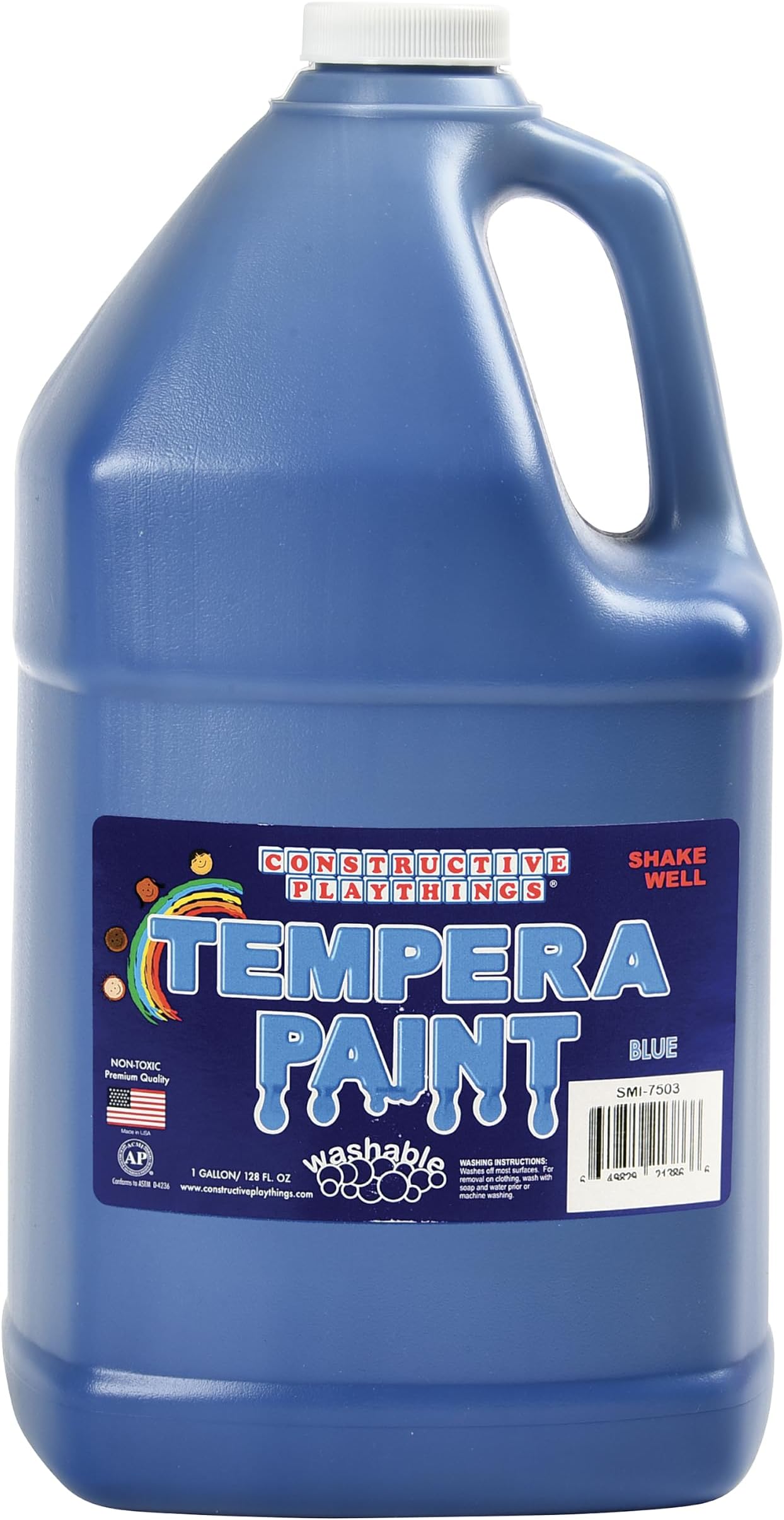 Constructive Playthings Washable Tempera Paint Gallon for Kids and Schools