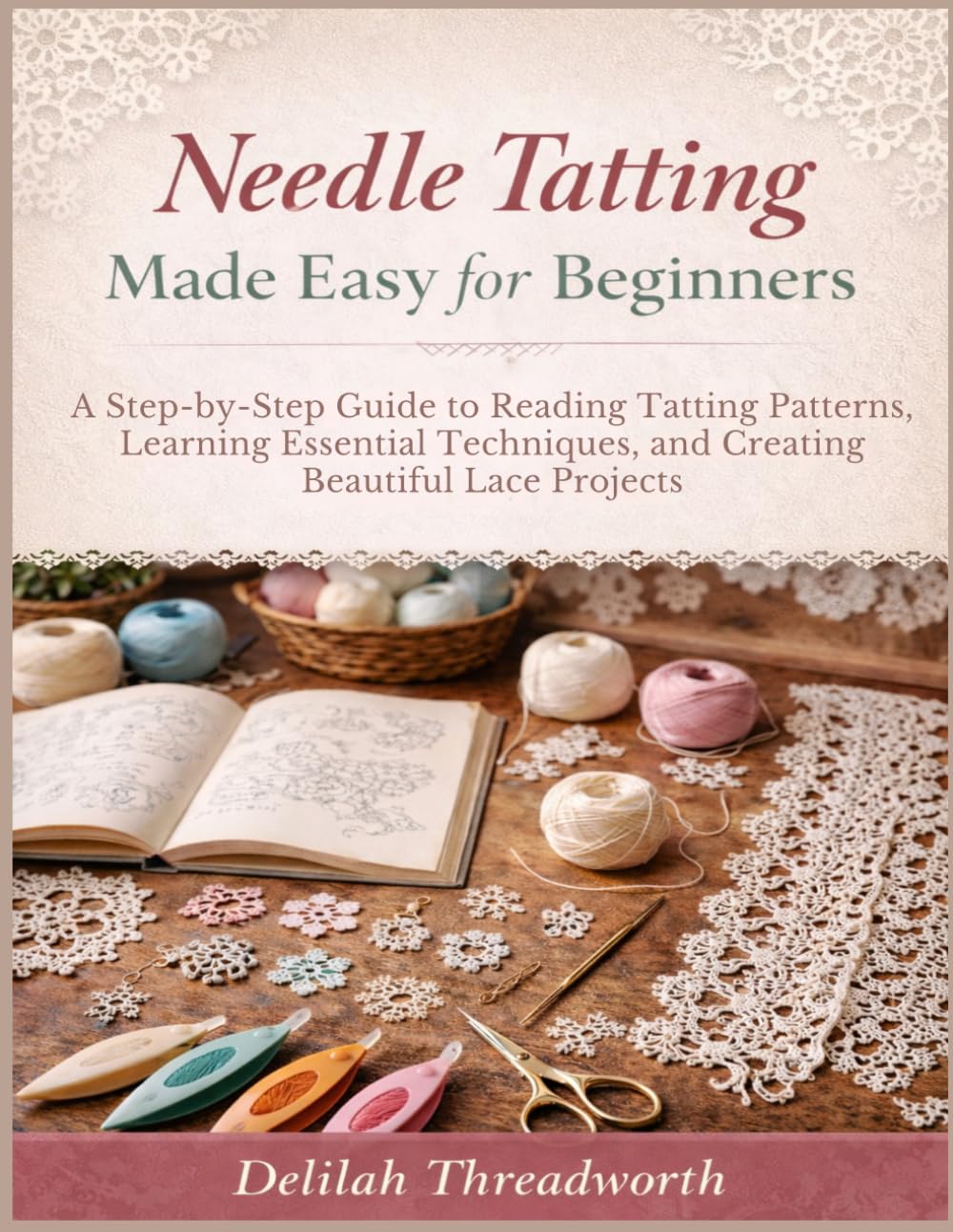 Needle Tatting Made Easy for Beginners: A Step-by-Step Guide to Reading Tatting Patterns, Learning Essential Techniques, and Creating Beautiful Lace Projects