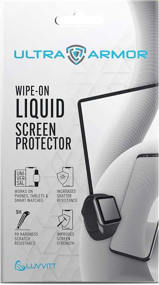 Liquid Glass Screen Protector for All Smartphones Tablets and Watches Wipe On Nano Protection - Universal