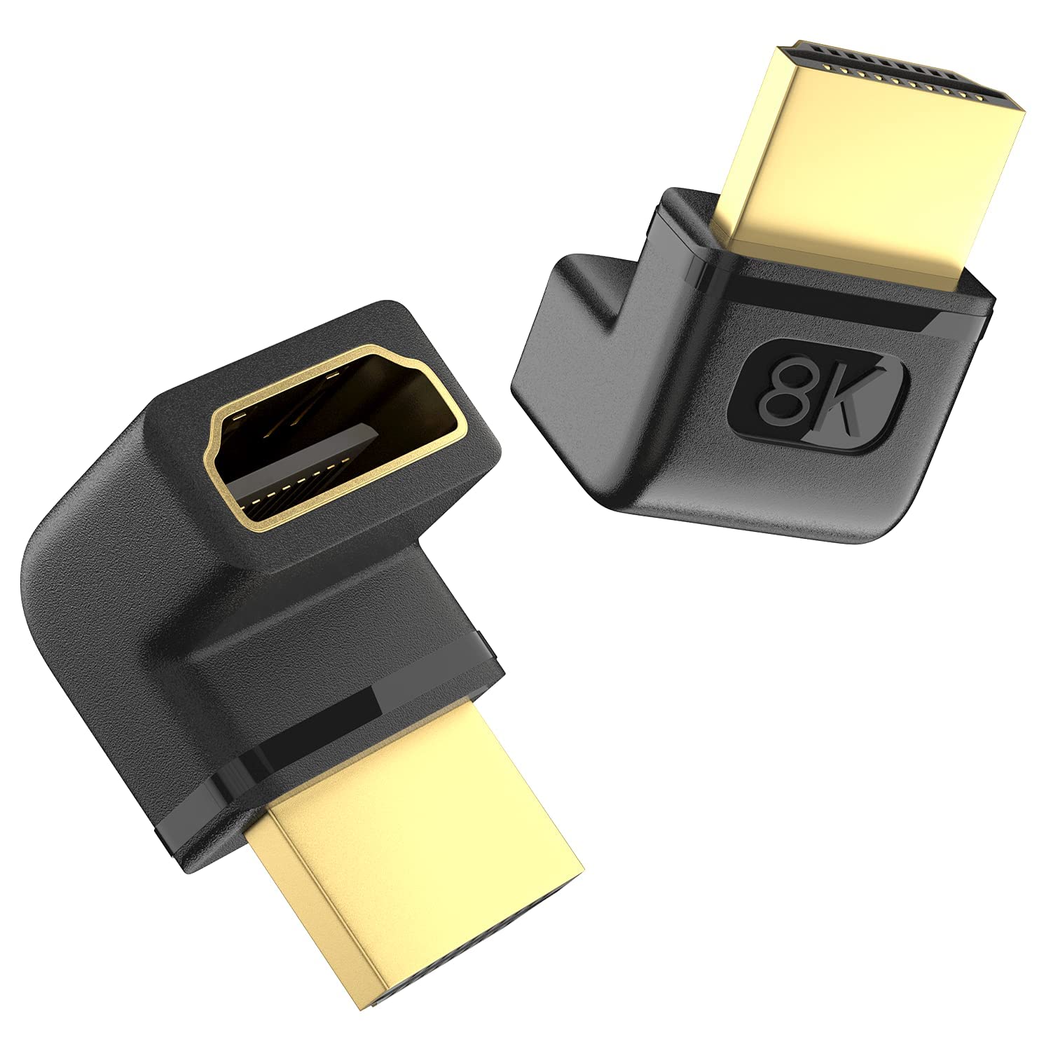 QBM HDMI Male to HDMI Female Jointer 90 Degree Right Angled L Type Connector for HDTV, Plasma TV, LED, LCD etc. (2) (B0BSR12NQ8) Amazon Price History, Amazon Price Tracker