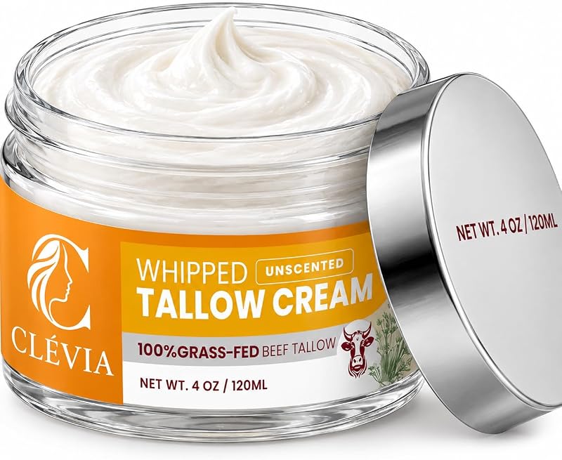 Creme facial e corporal de sebo bovino batido CLÉVIA, 113 g